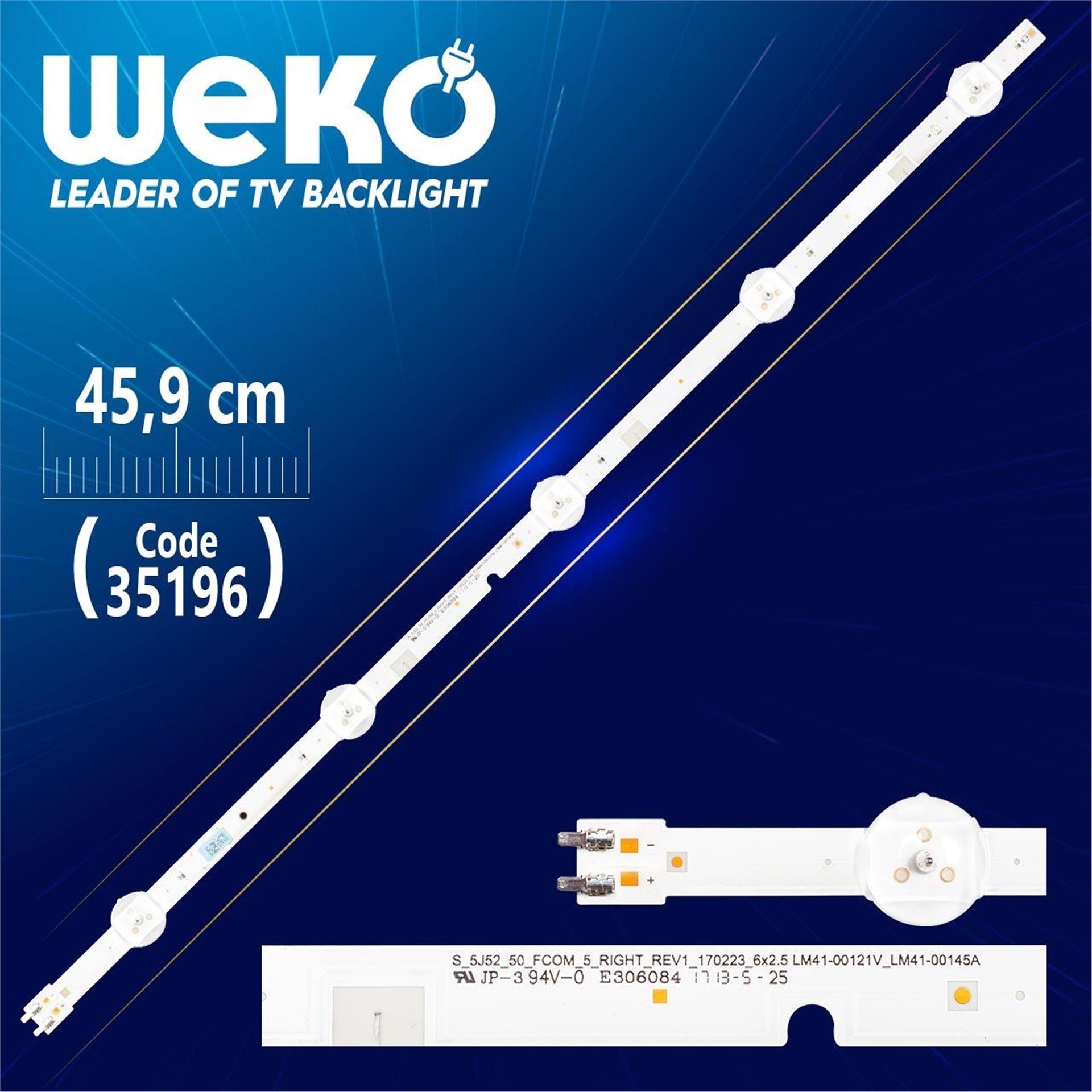 Weko 46-3535LED-72EA-L - D1GE-460SCA-R4 - 45.9 Cm 6 Ledli - WK-496 Tv Led Bar - Tv Led Bar