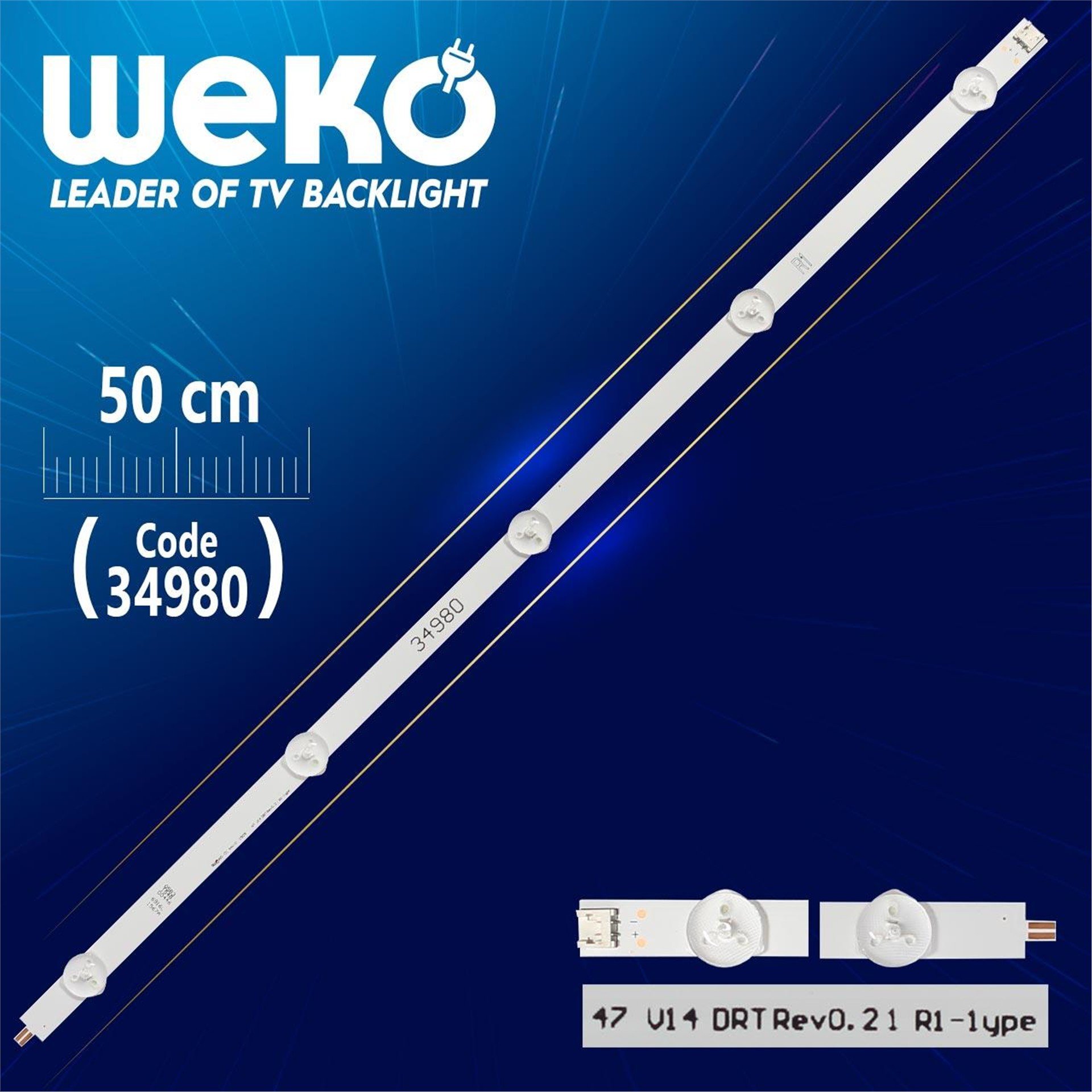 Weko 47'' V14 DRT REV0.2 1 R1-TYPE - 50 CM 5 LEDLİ - WK-83 Led Tv Bar - Tv Led Bar