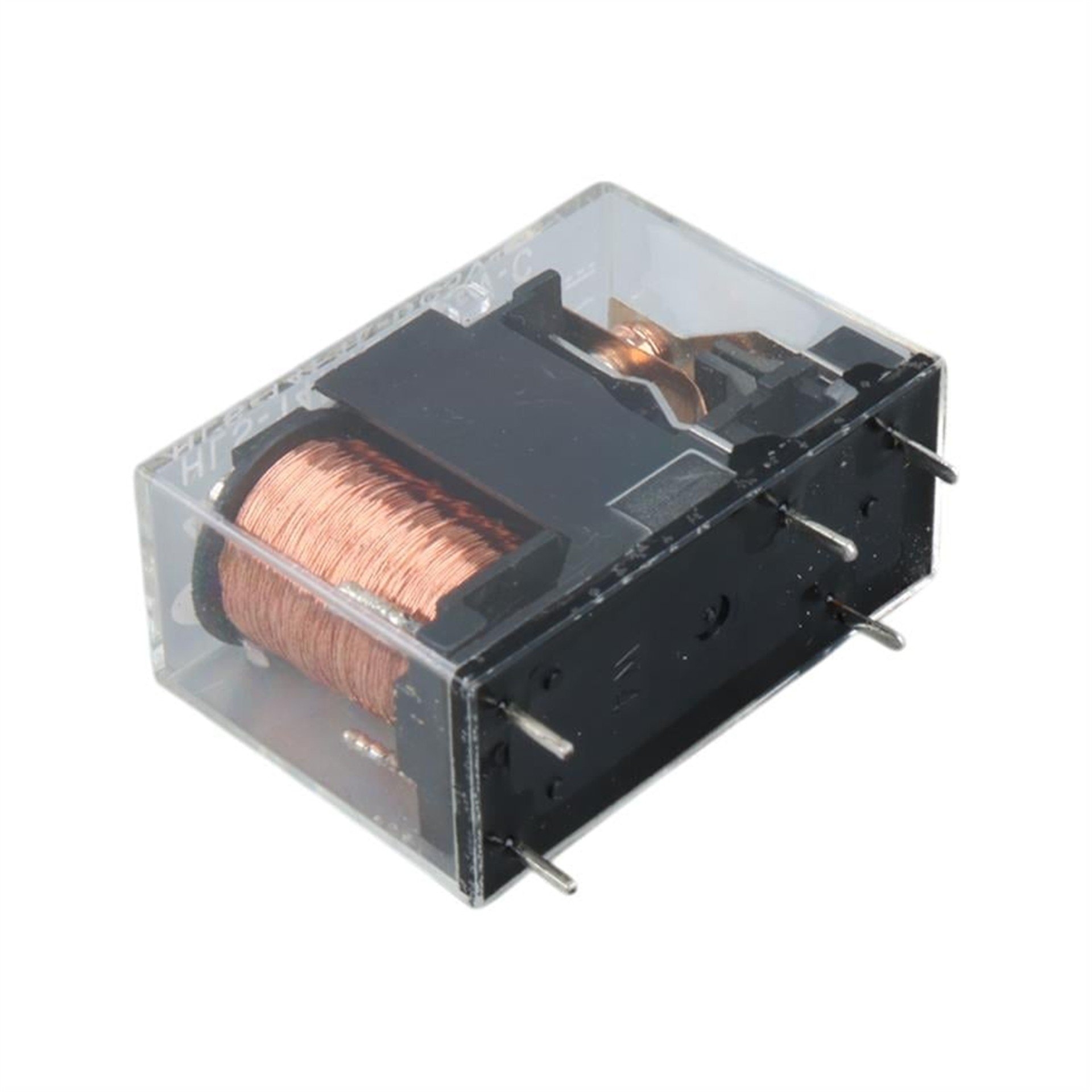 Powermaster 5 Volt Şeffaf 5 Bacak 10A Tek Kontak Röle HLS14F1L-DC5V-C - Muhtelif Elektronik Malzeme