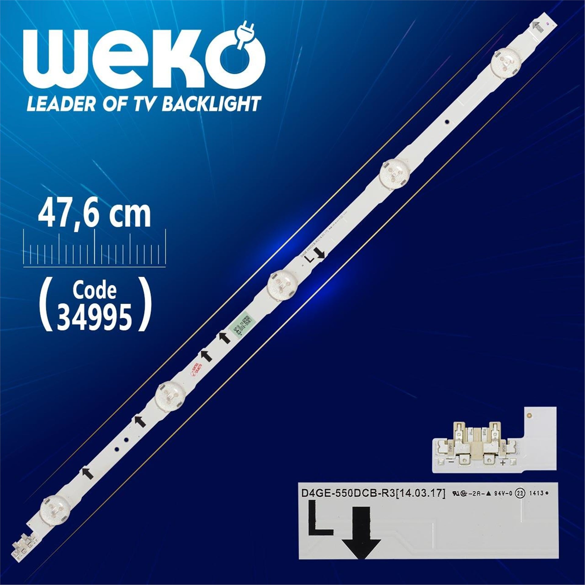 Weko 55'' Inch D4GE-550DCB-R3 - 2014SVS55_3228_R05_REV1.1 NHF WK-334 47.6 Cm Tv Led Bar - Tv Led Bar