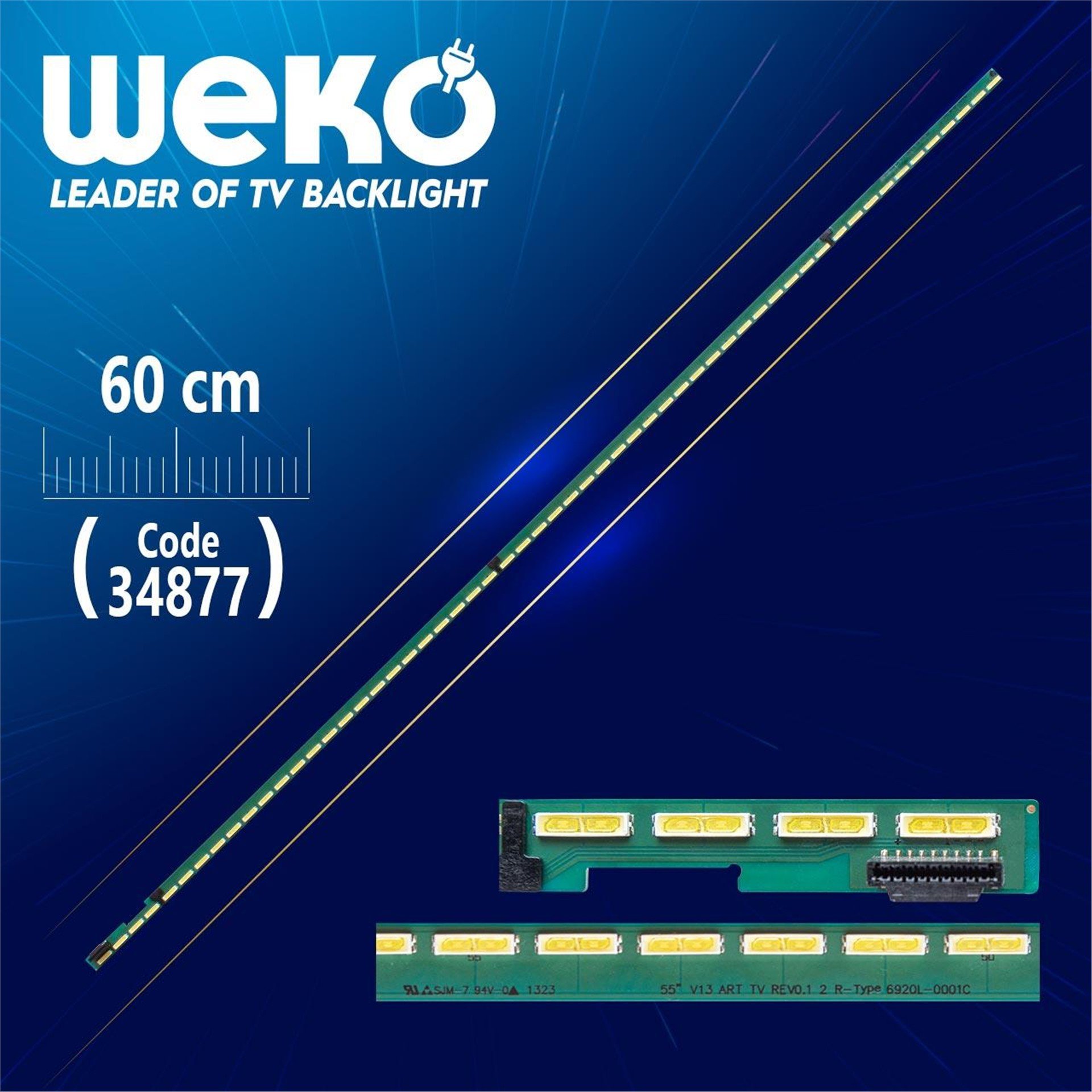 Weko 55'' V13 ART TV REV0.1 2 R-TYPE 6920L-0001C  57 LEDLİ  60 CM - (WK-198) Tv Led Bar - Tv Led Bar
