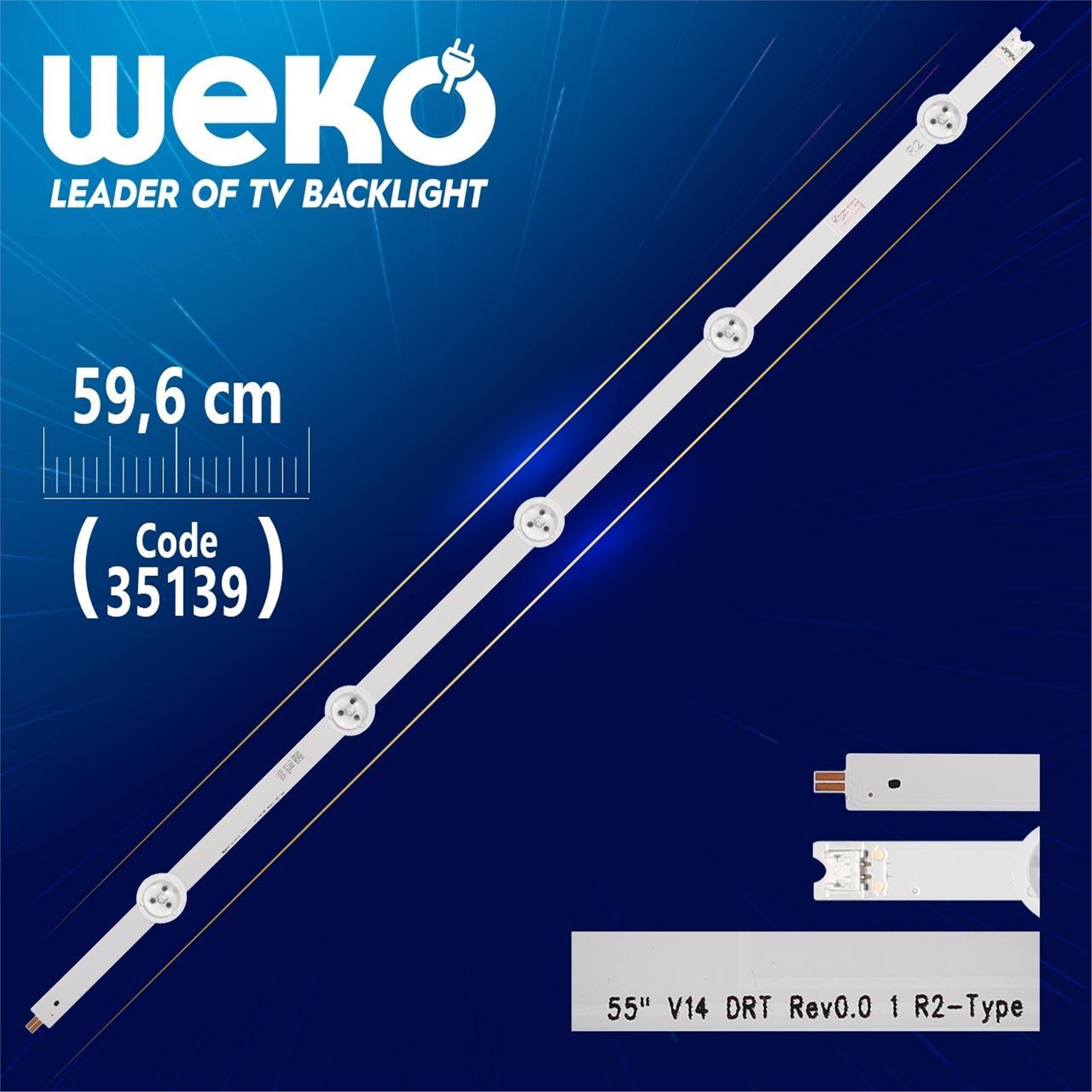 Weko 55'' V14 DRT REV0.0 1 R2-TYPE - 6916L-1450A - 59.6 Cm 5 Ledli - WK-867 Led Tv Bar - Tv Led Bar