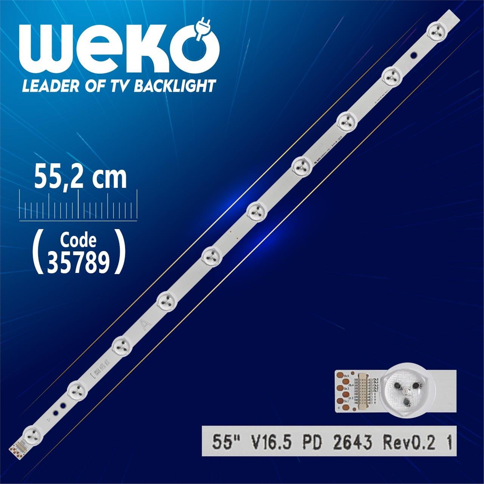 Weko 55'' V16.5 PD 2643 REV0.2 1 - A - 58.4 Cm 10 Ledli - WK-1255 Led Tv Bar - Tv Led Bar
