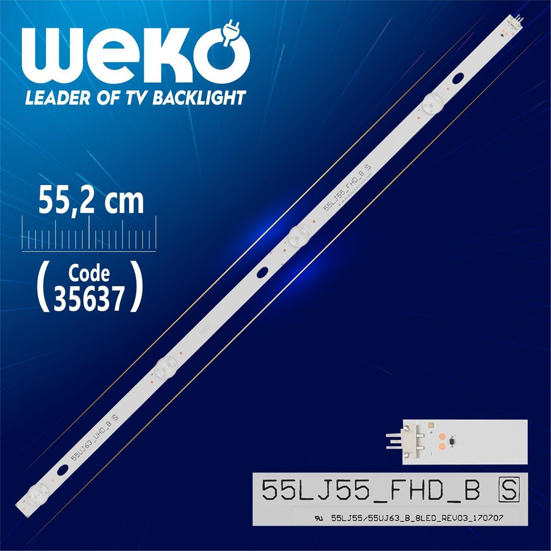 Weko 55LJ55/55UJ63_B_8LED_REV03_170707 - 55.2 Cm 4 Ledli - WK-1127 Led Tv Bar - Tv Led Bar