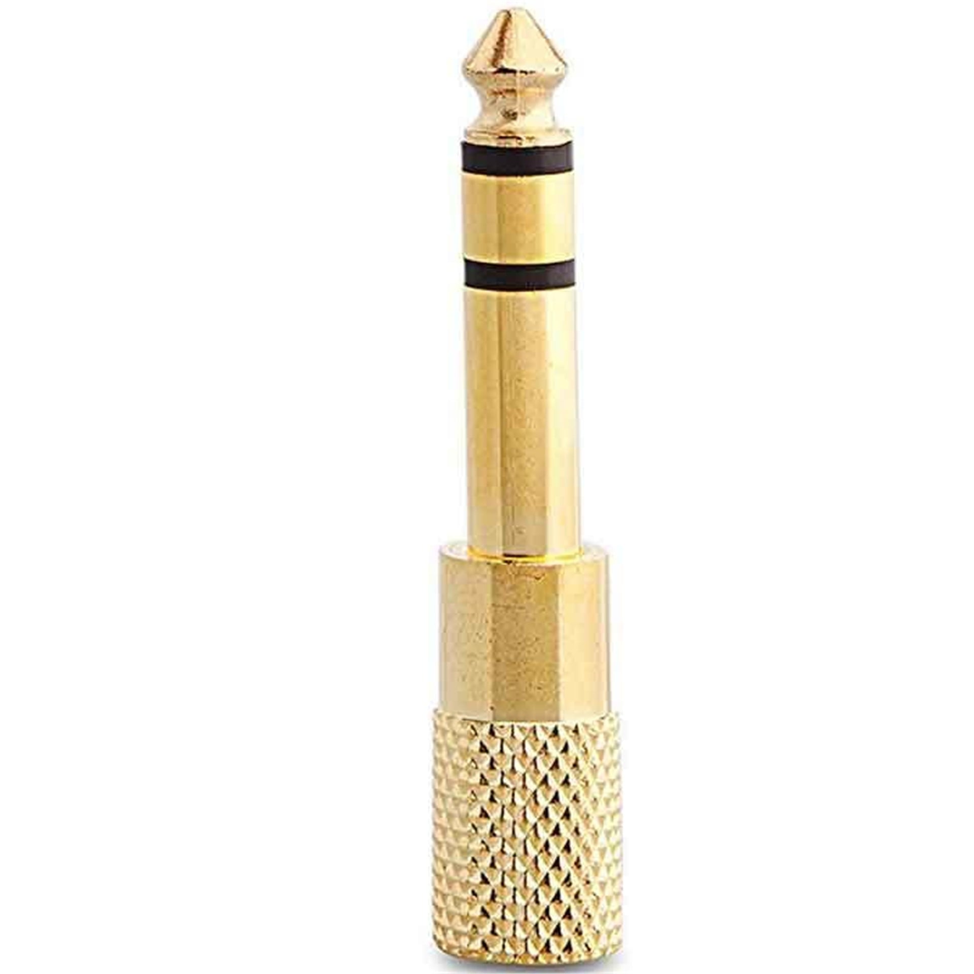Elektromer 6.3 Mm Stereo Erkek-3.5 Mm Stereo Dişi Sarı Metal Gold Jack Fiş Çevirici - Fiş - Jack - Şase
