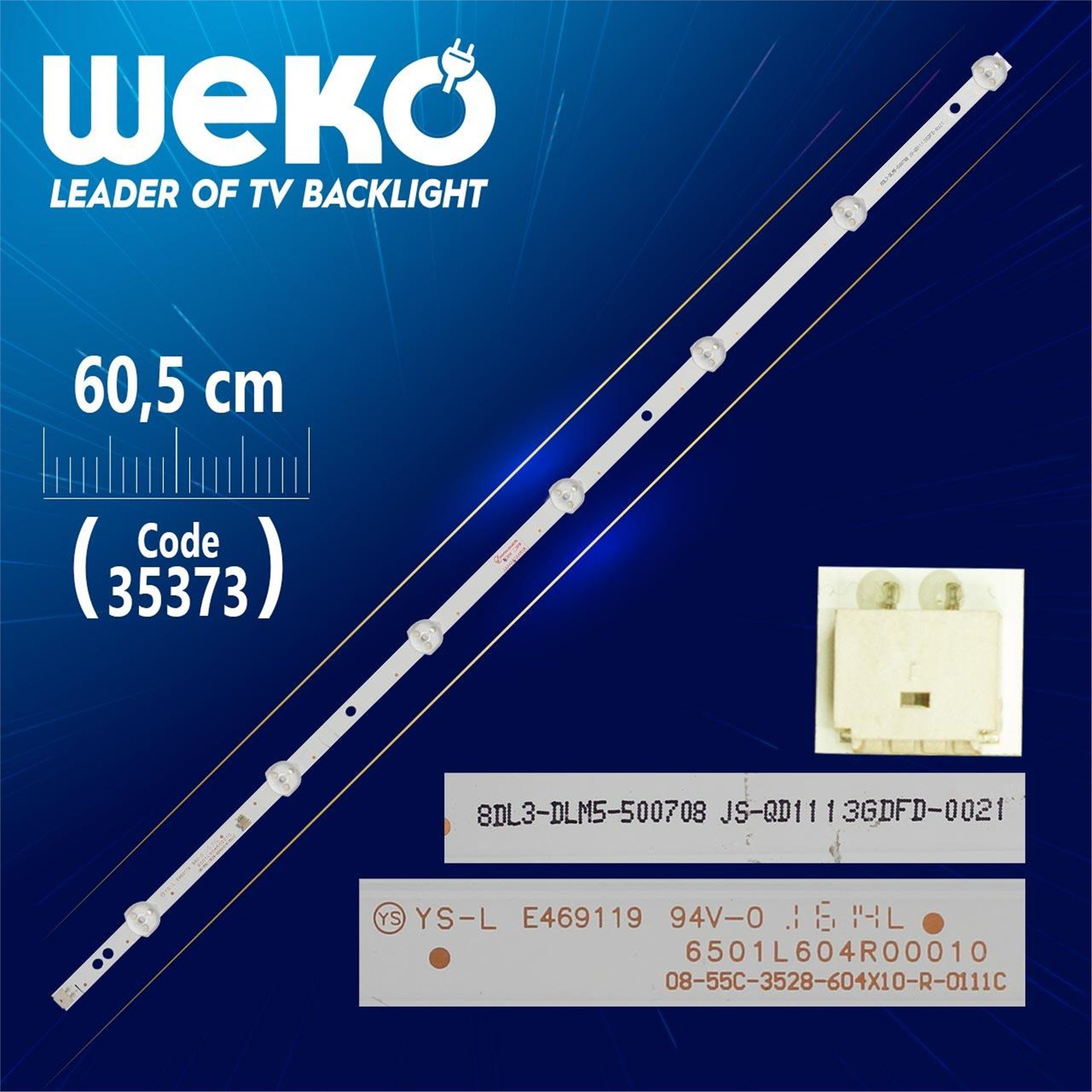 Weko 6501L604R00010 - 08-55C-3528-604X10-R-0111C - 8DL3-DLM5-500708 - 60.5 Cm 7 Ledli - (WK-980) Tv Led Bar - Tv Led Bar