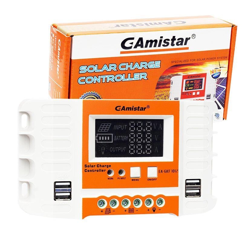 Amistar 12-24V 10A Digital Otomatik Solar Şarj Regülatörü GFK-1012