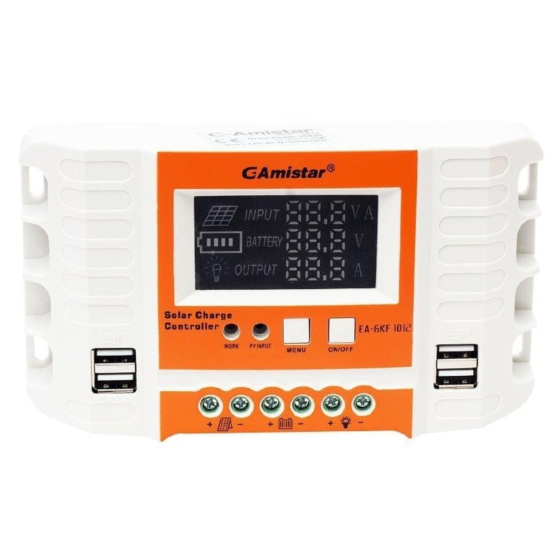 Amistar 12-24V 10A Digital Otomatik Solar Şarj Regülatörü GFK-1012
