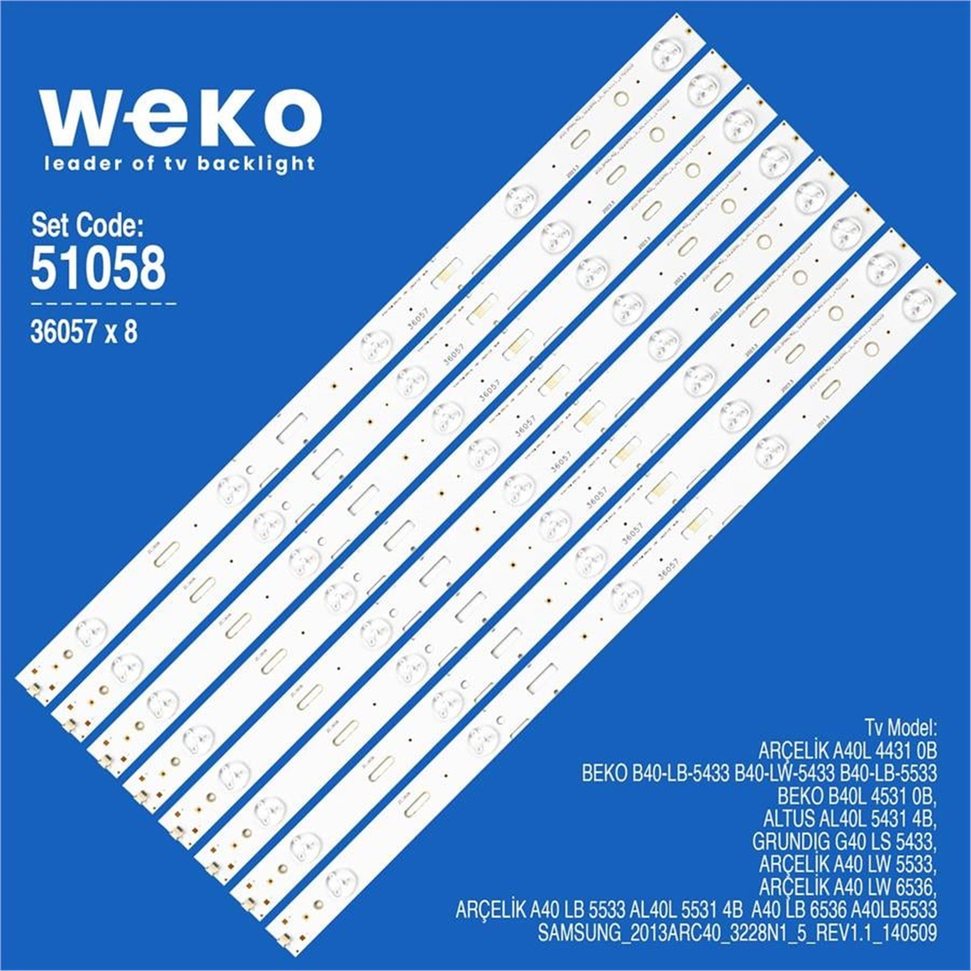 Weko Arçelik AL40L-6432-4B 40'' 8 Adet Tv Led Bar - Arçelik Led Bar