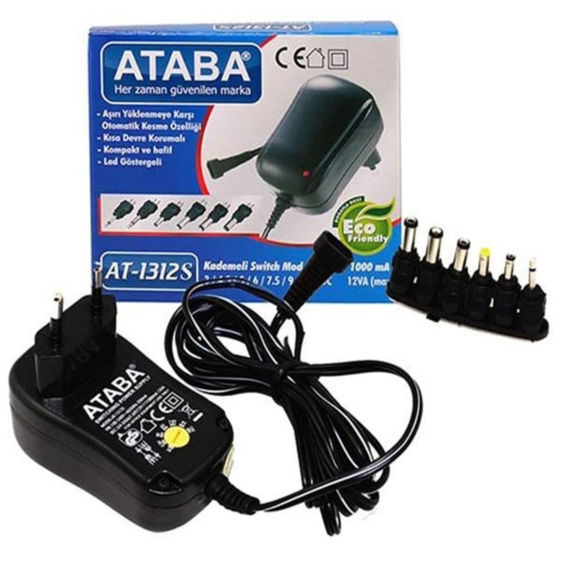 Ataba Ataba AT-1312S 3-12V 1000 mA Switch Mode Adaptör - Adaptörler