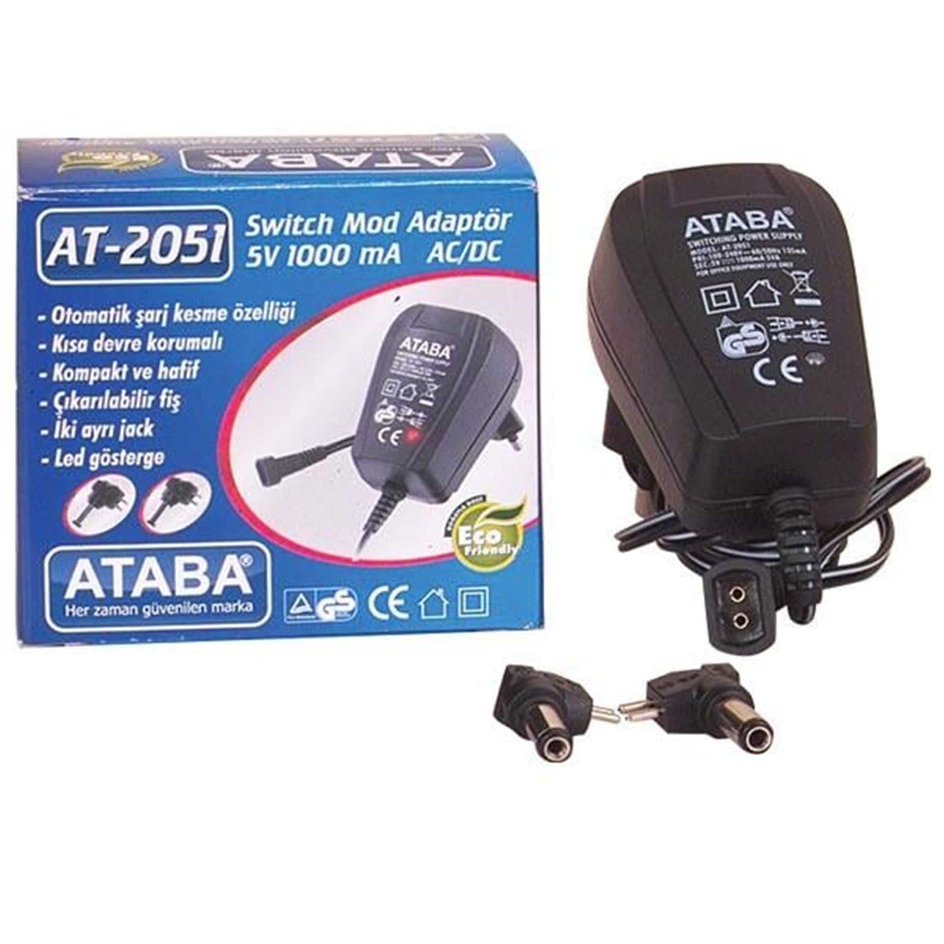 Ataba Ataba AT-2051 Çift Jack 5 Volt 1 Amper Switch Mode Adaptör - Adaptörler