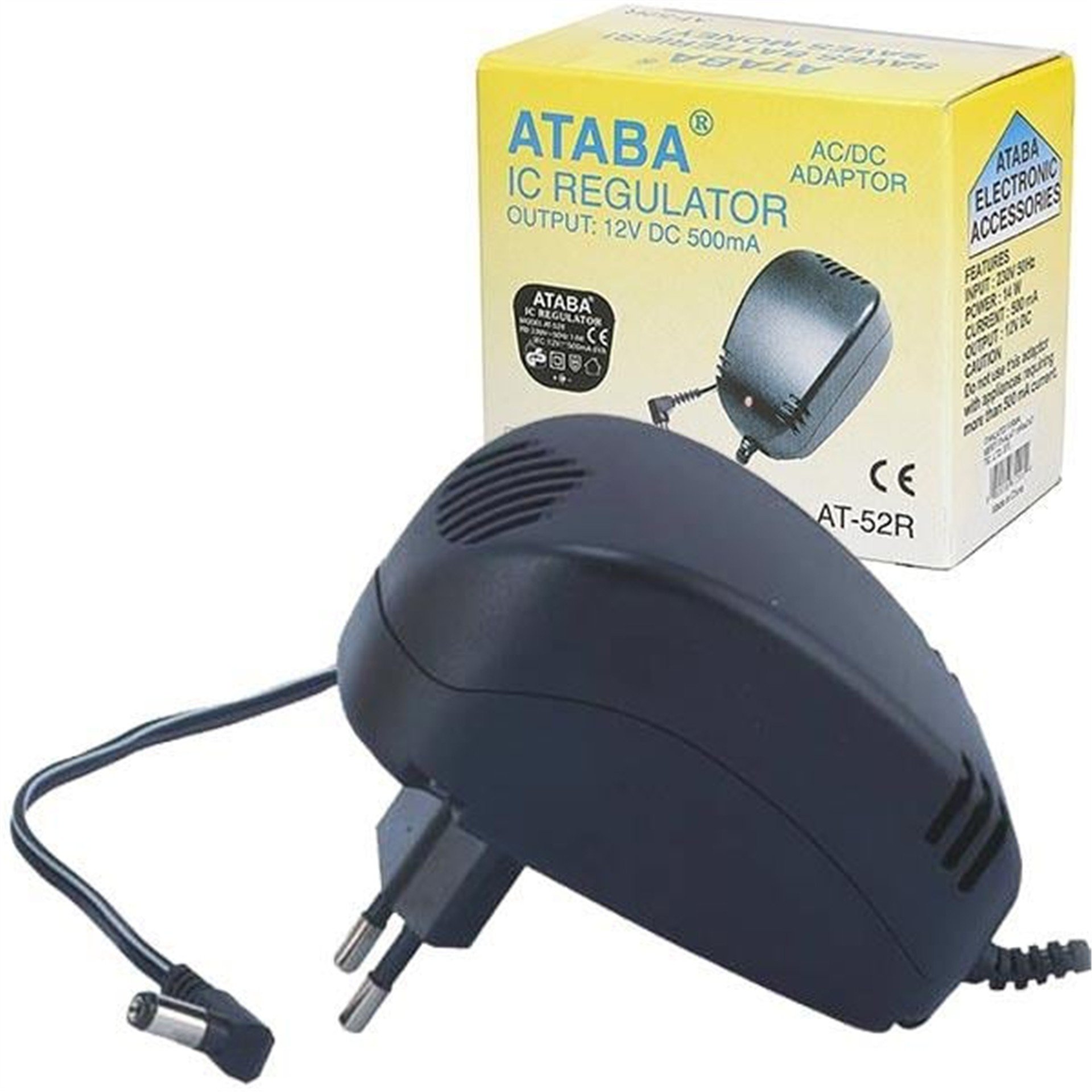 Ataba Ataba At-52R 12 Volt- 0.5 Amper - 14 Watt Ic Regüleli Telefon Adaptörü - Adaptörler