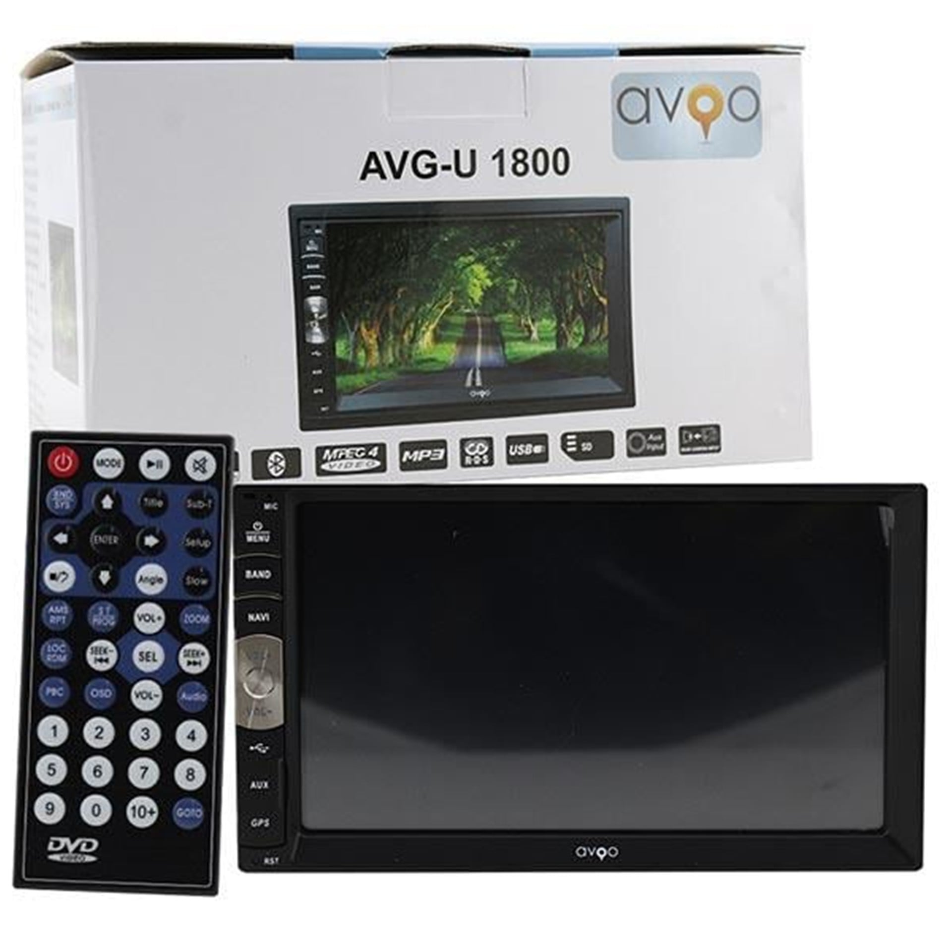 Avgo Avgo AVG-U800 6.2'' USB-BT-SD Mekaniksiz Navigasyonlu Universal Double Oto Teyp - Double Teyp