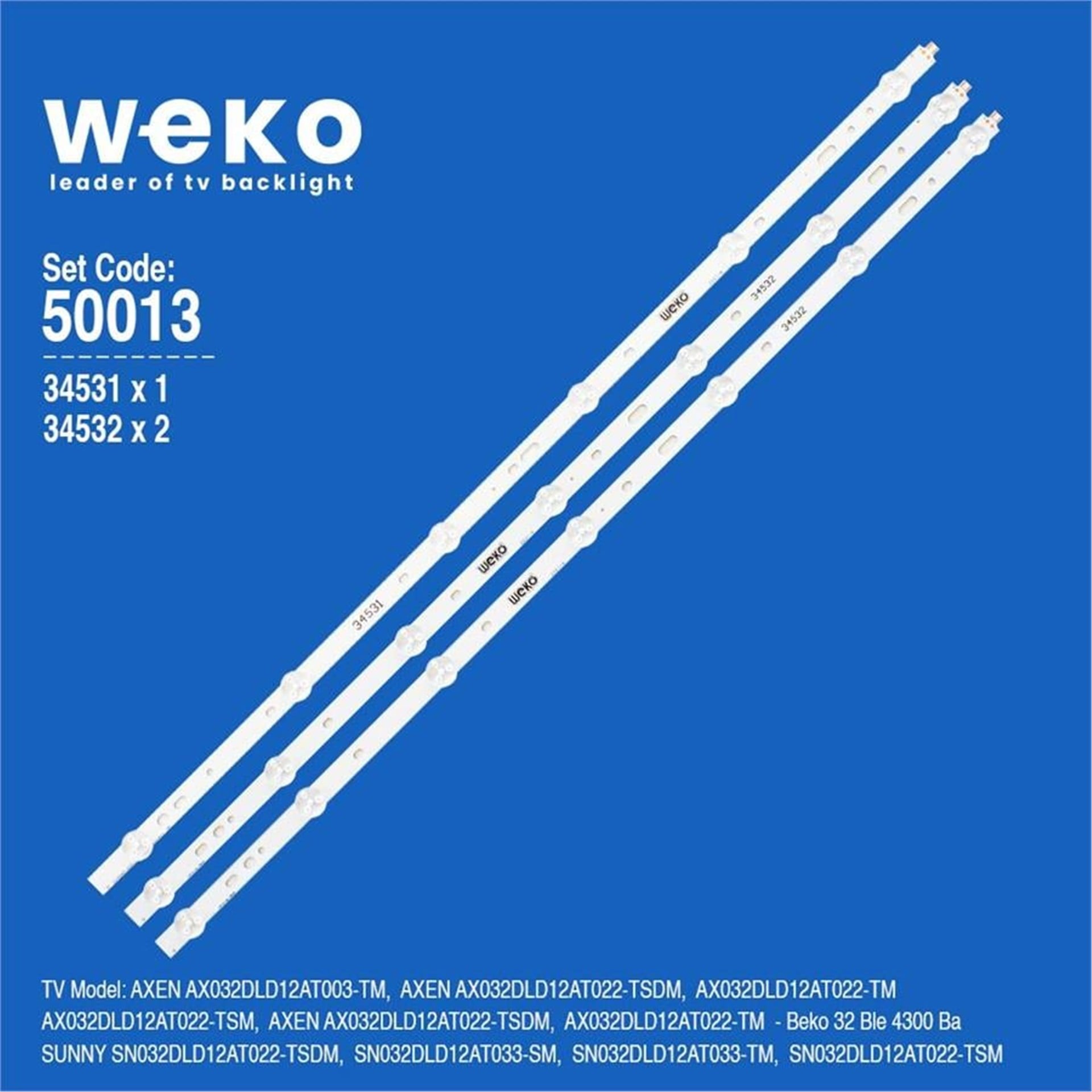 Weko Axen Ax032dld12at022-Tsm 32'' İnç 3 Adet Tv Led Bar - Axen Led Bar
