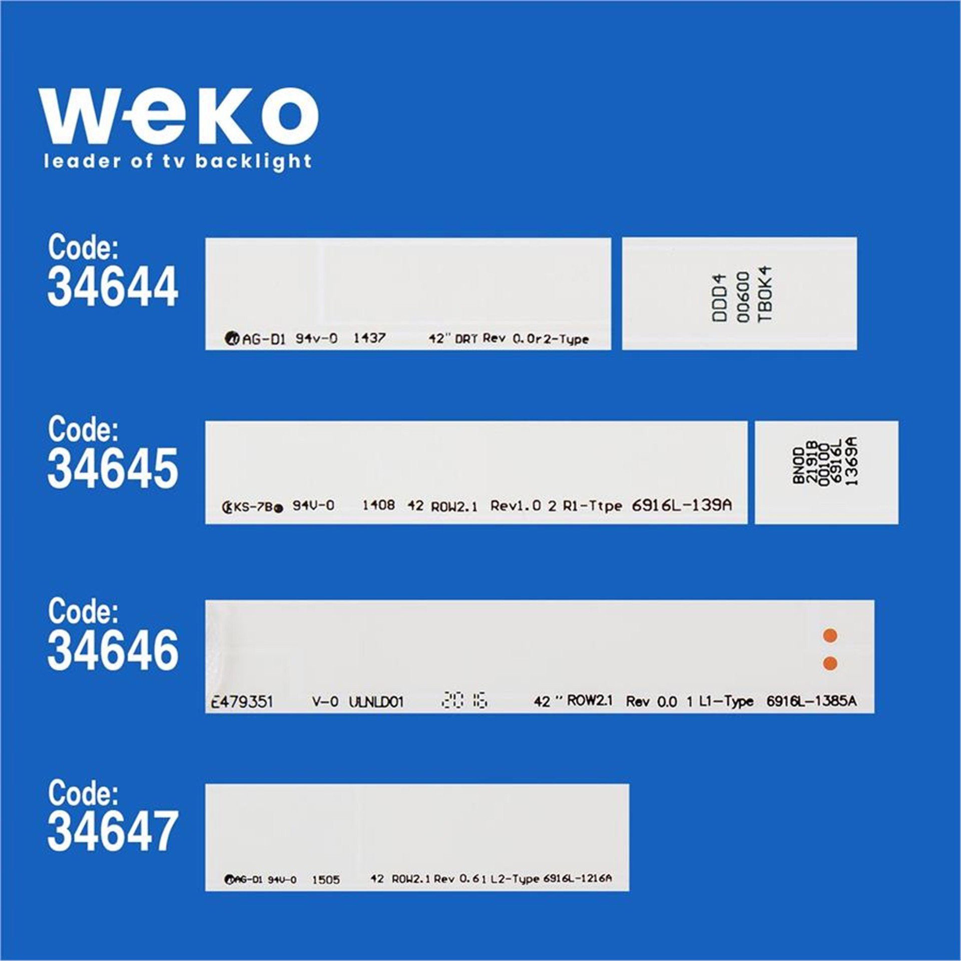 Weko Axen Ax042dld12at050-O3dfm 42'' İnç 12 Adet Tv Led Bar - Axen Led Bar