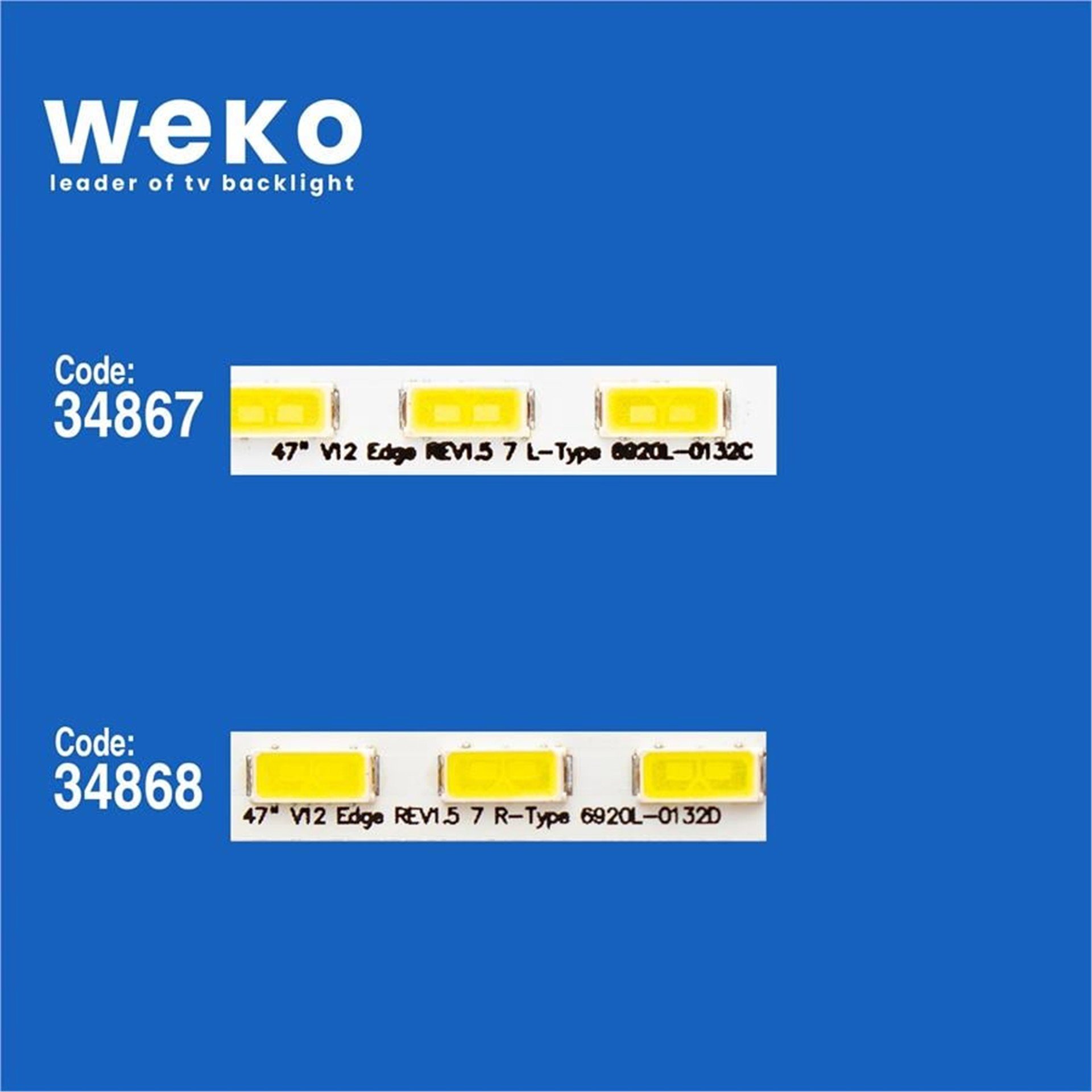 Weko Beko B47-LEP-6WV 47'' İnç 2 Adet Tv Led Bar (Seri 2) - Beko Led Bar
