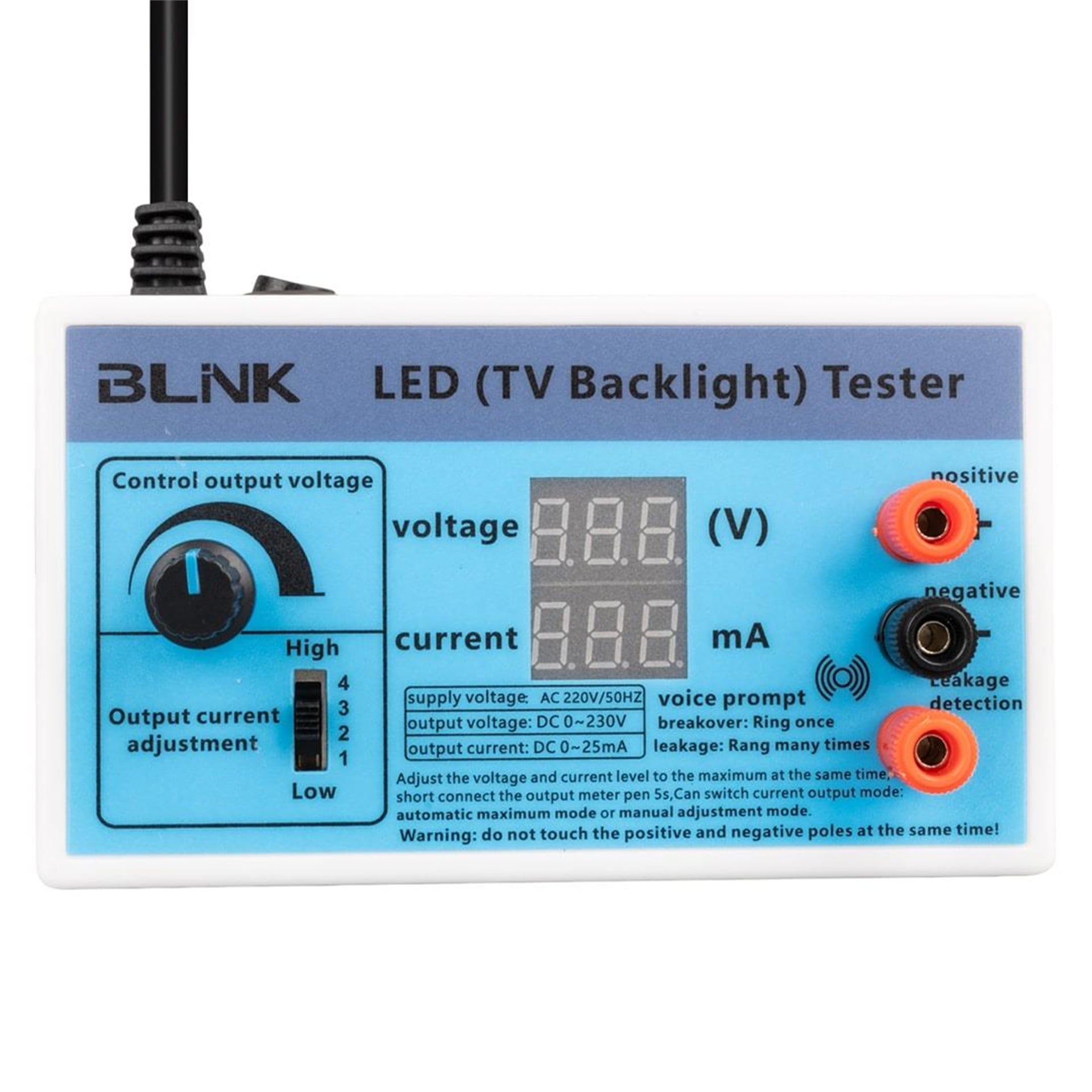 Blink Blink Led Tv Backlight Voltaj-Amper Ölçer Sesli Test Cihazı - Tv Tamir Malzemeleri