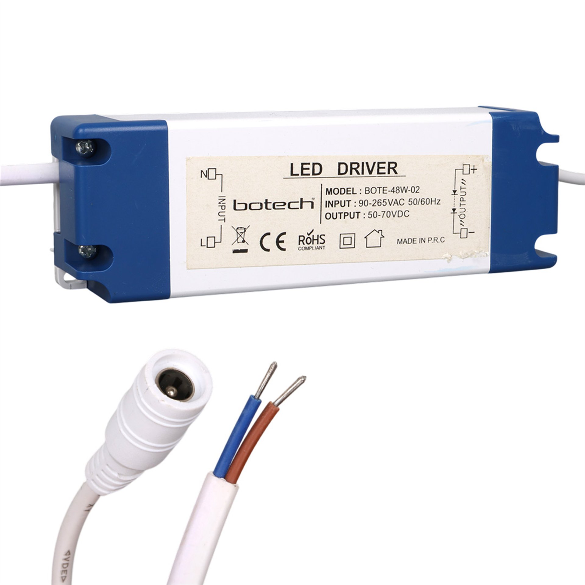 Botech Botech 60x60 Panel Led Driver Adaptörü (50V-70V Dc) BOTE-48W-01 - Adaptörler