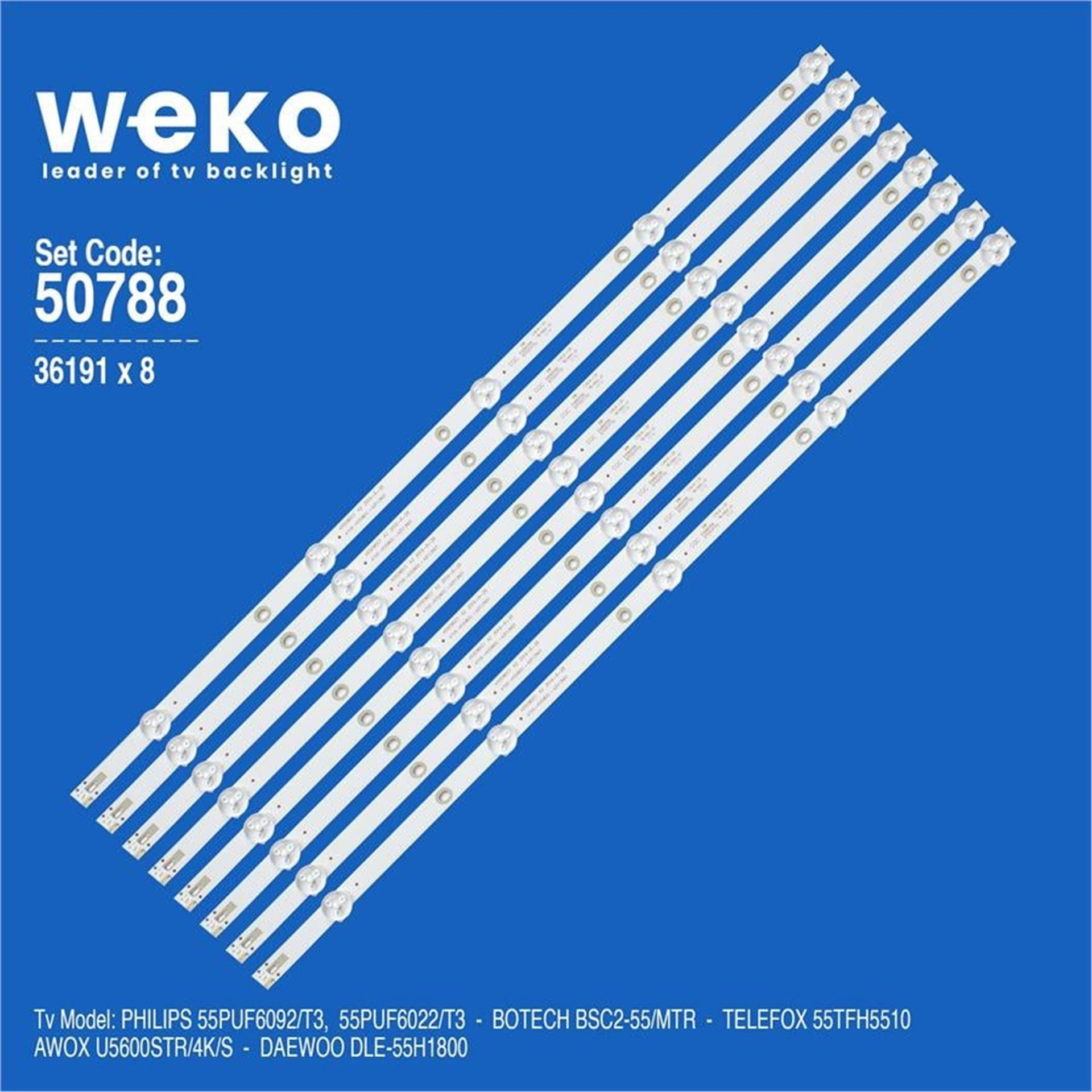 Weko Botech BSC2-55/MTR 55'' İnç 8 Adet Tv Led Bar - Diğer Led Bar Çeşitleri