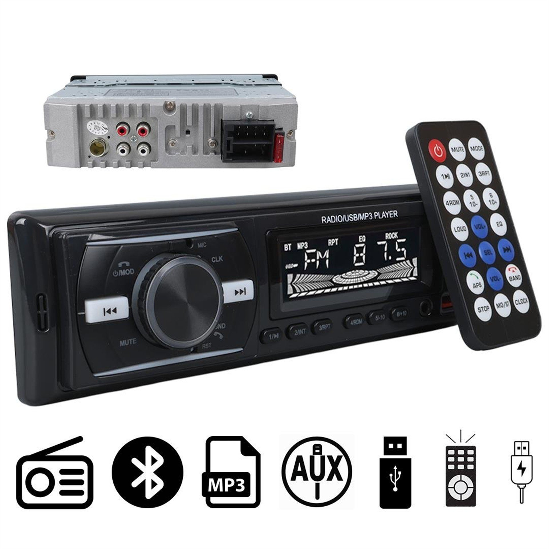Carstar Carstar CS-920 Çift USB/SD/FM/AUX/Bluetooth Kumandalı Oto Teyp 4X60 Watt - Oto Teyp