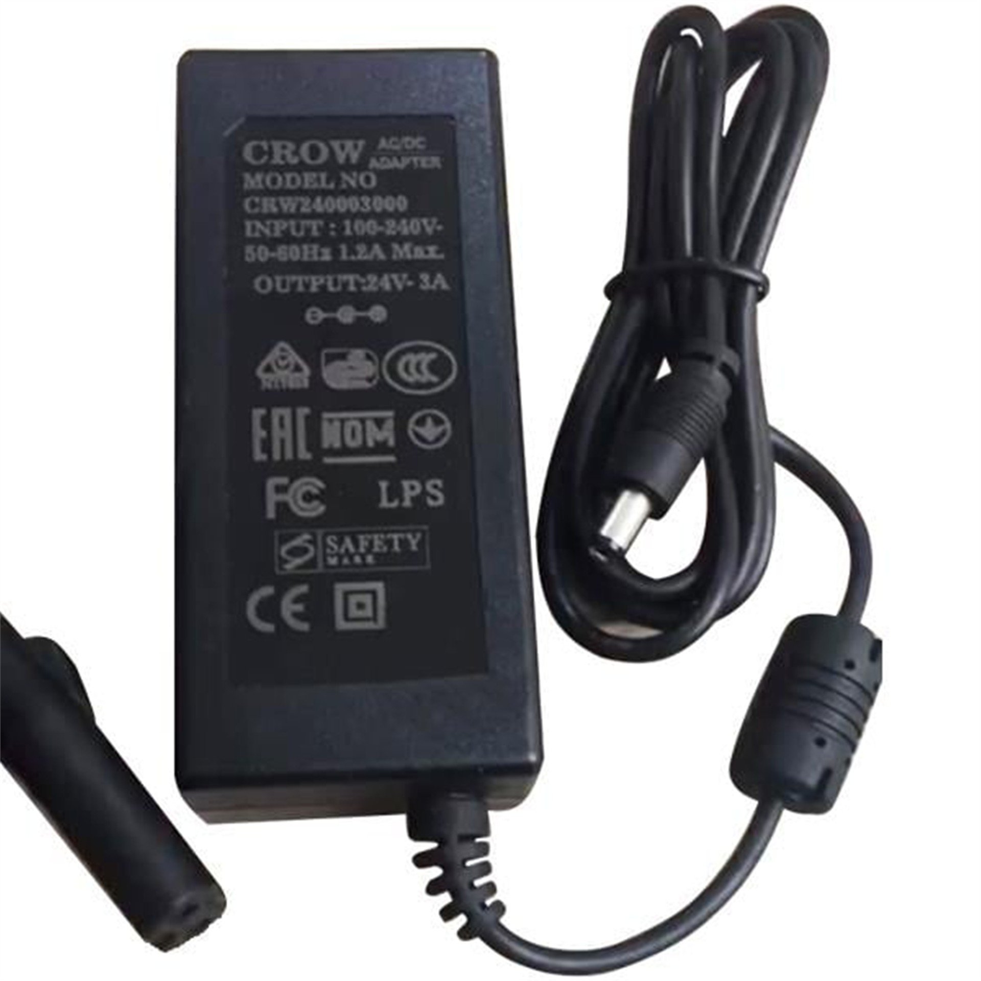 Oem Crow Crw240003000 24 Volt - 3 Amper 5.5*2.5 Uçlu Plastik Kasa Masaüstü Adaptör - Adaptörler