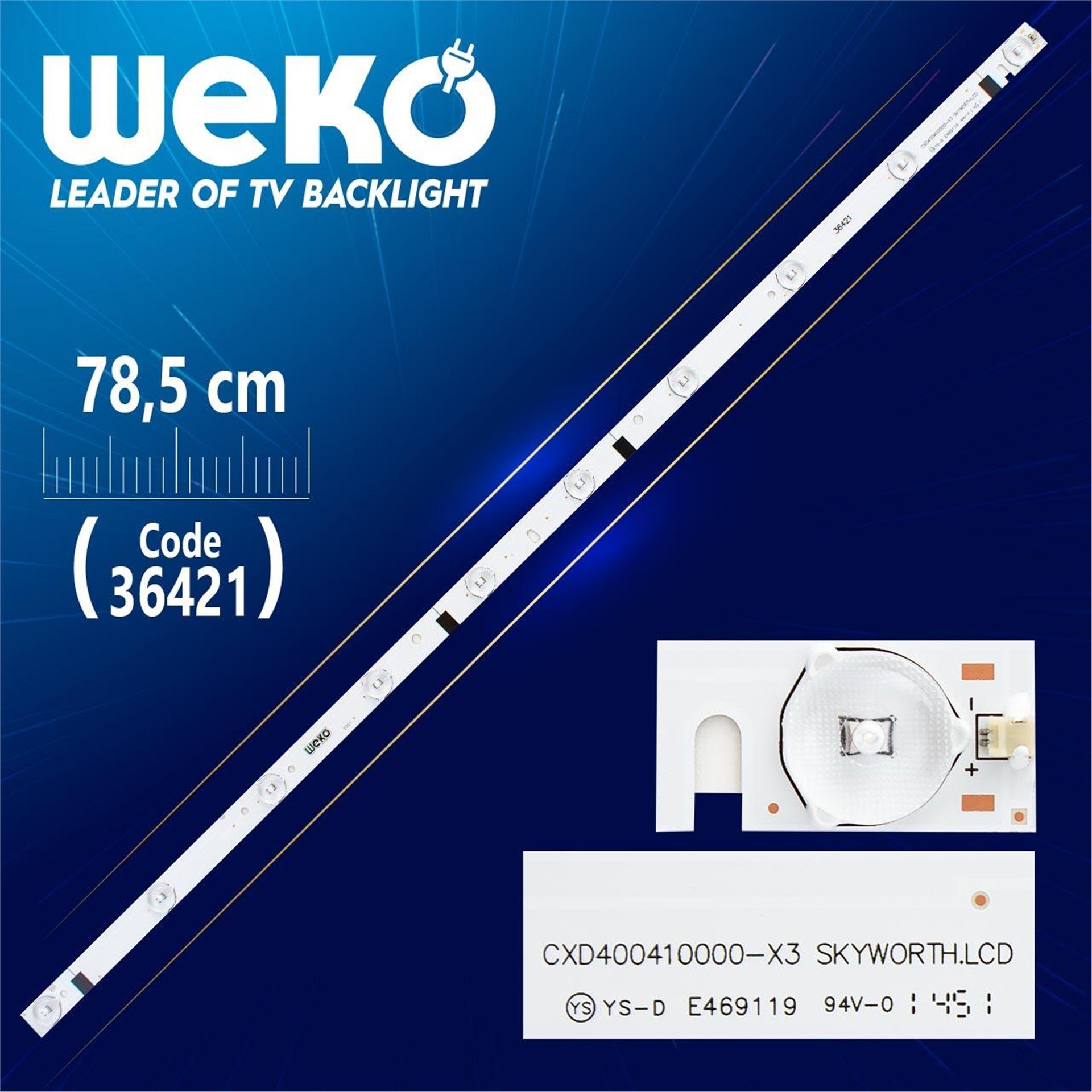 Weko CXD400410000-X3 SKYWORT.LCD 10 LEDLİ 78.5 CM - Tv Led Bar - Tv Led Bar