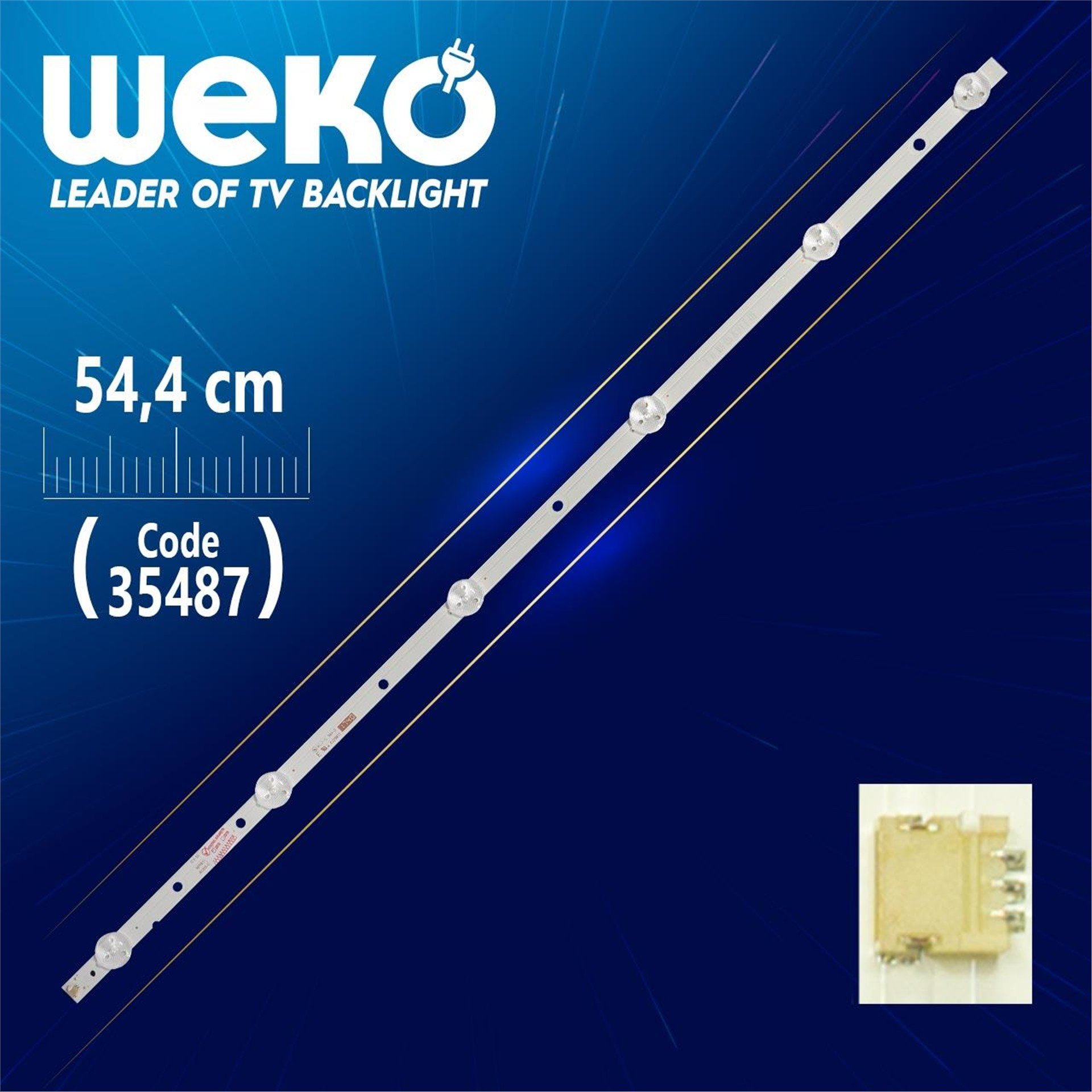 Weko CY-550D-6X12-HL+HT - NPB15D544103BL041-001H - 8D55-DNDL-M8612A - 54.4 Cm 6 Ledli - (WK-1033) Tv Led Bar - Tv Led Bar