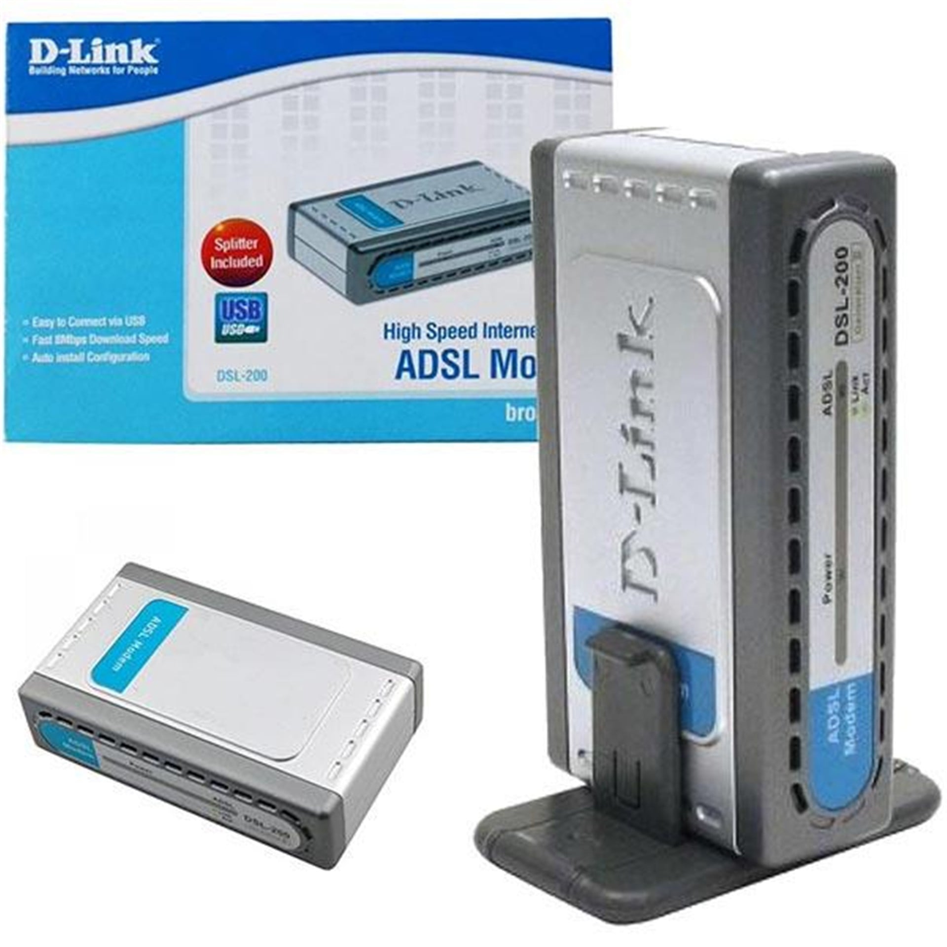 D-Link D-Link DSL-200 1 Port ADSL Usb Modem - Adsl Modemler
