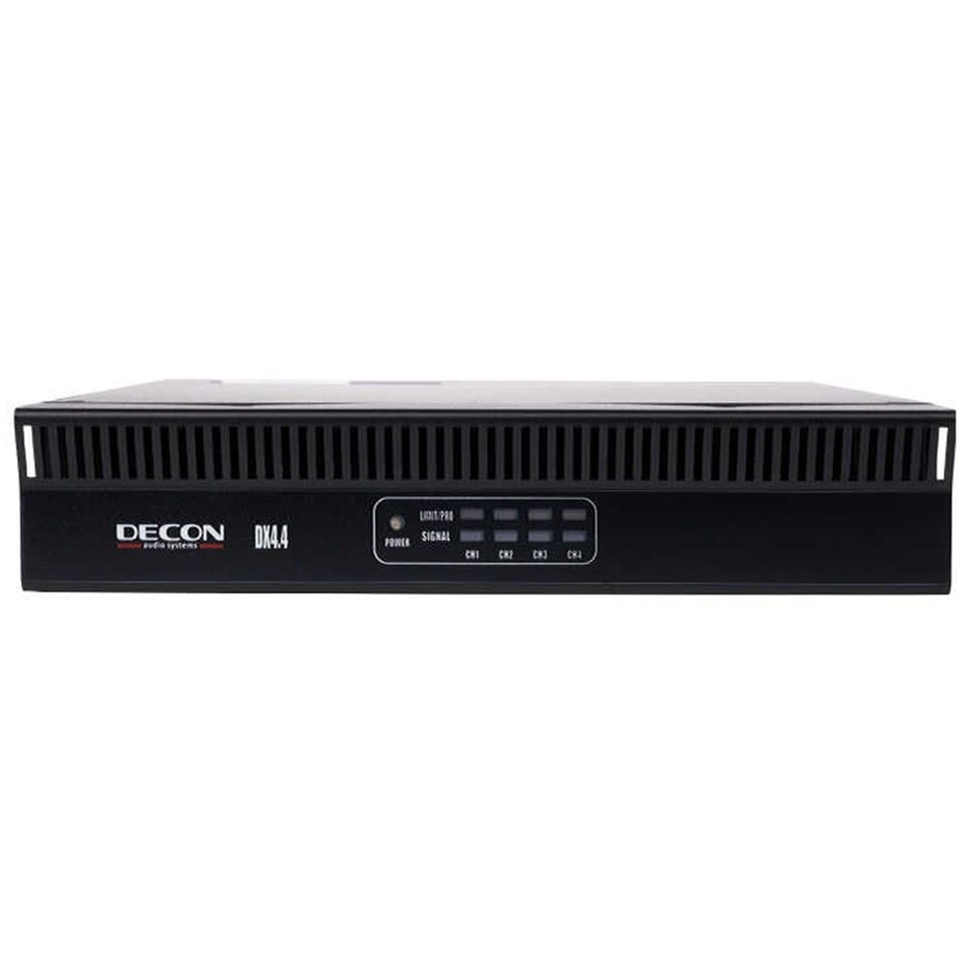 Decon Decon Dx4.4 Siyah 4X500W/4 Ohm - 2X1000 Watt 100V Power Amfi - Seslendirme Amfileri