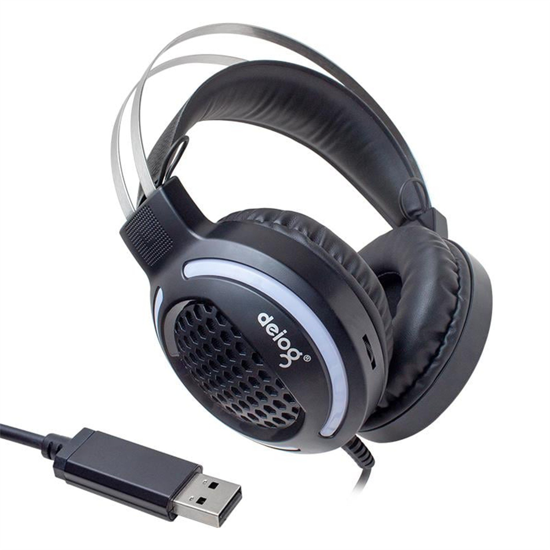Deiog Deiog E-8250 7.1 USB RGB Mikrofonlu Kablolu Gaming Oyuncu Kulaklık - Gaming Kulaklık
