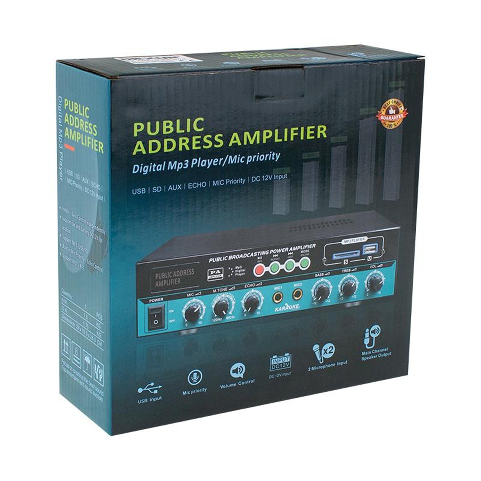 Dexun Dexun D-70 USB-SD-AUX-Bluetooth Destekli 50 Watt 100 Volt 4-16 Ohm Hat Trafolu Anfi - Seslendirme Amfileri