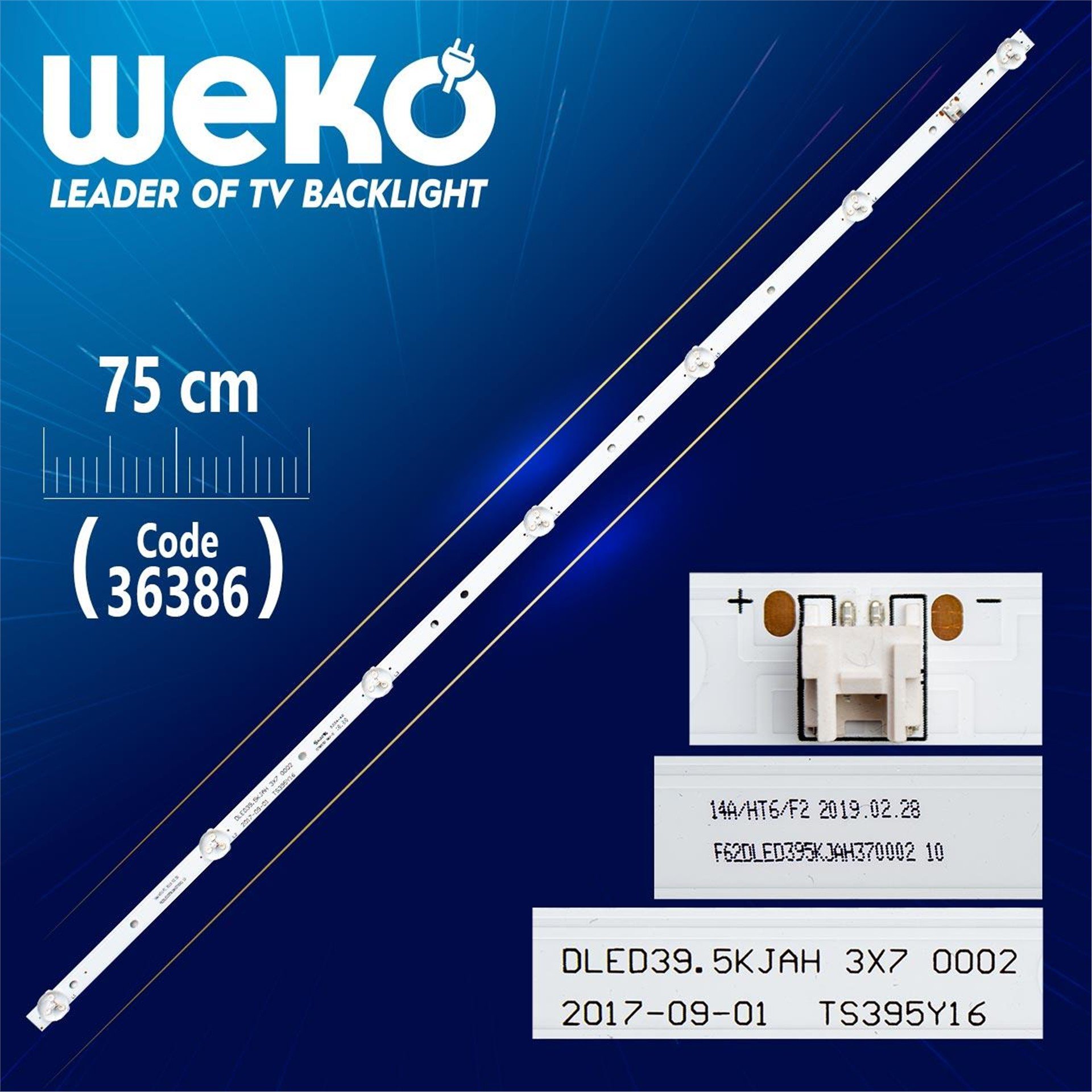 Weko DLED 39.5 KJAH 3 X 7 0002 F62 DLED 395 KJAH370002 04 10  7 LEDLİ  75 Cm - Tv Led Bar
