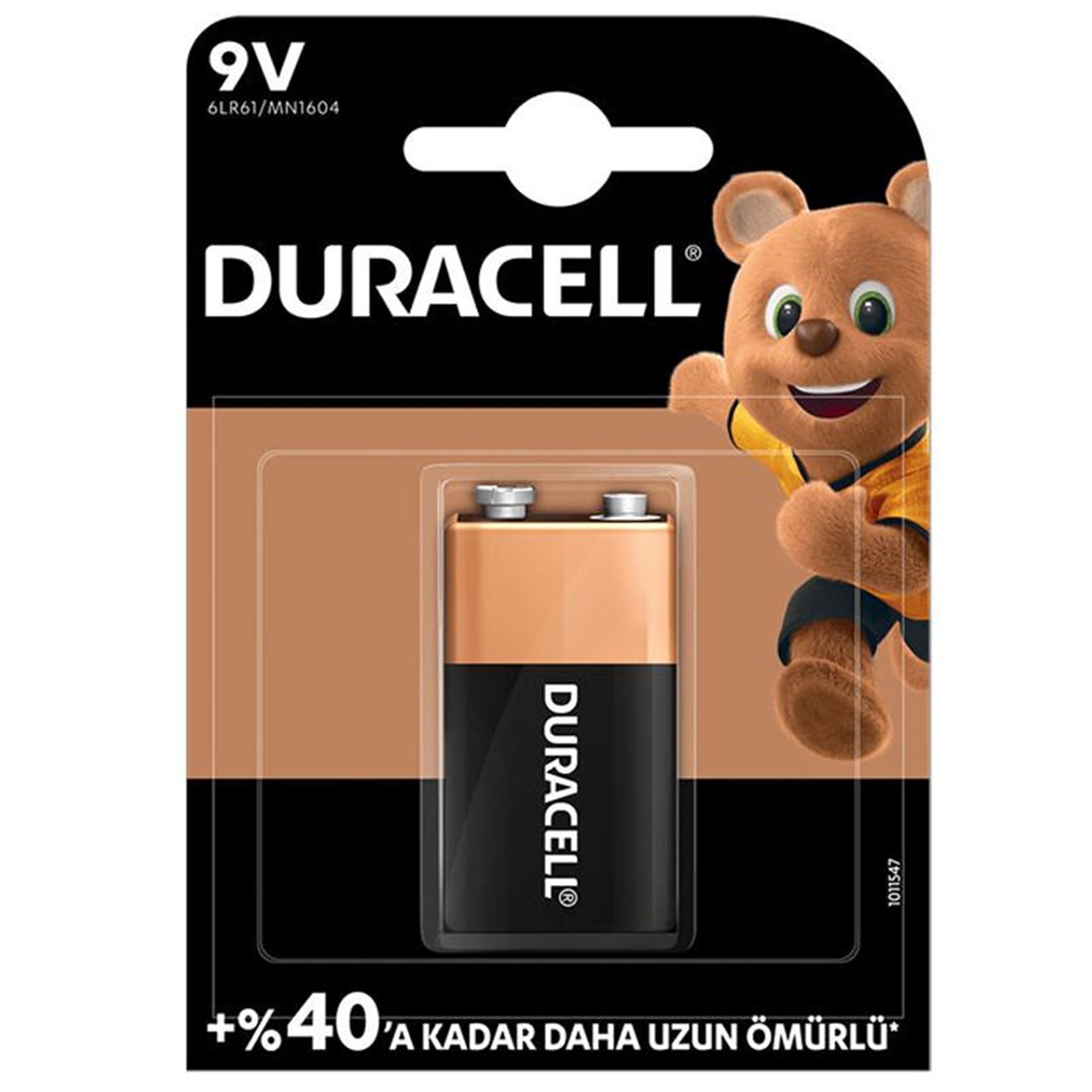 Duracell Duracell Alkalin 9 Volt Pil 6LR61/MN1604 - Piller