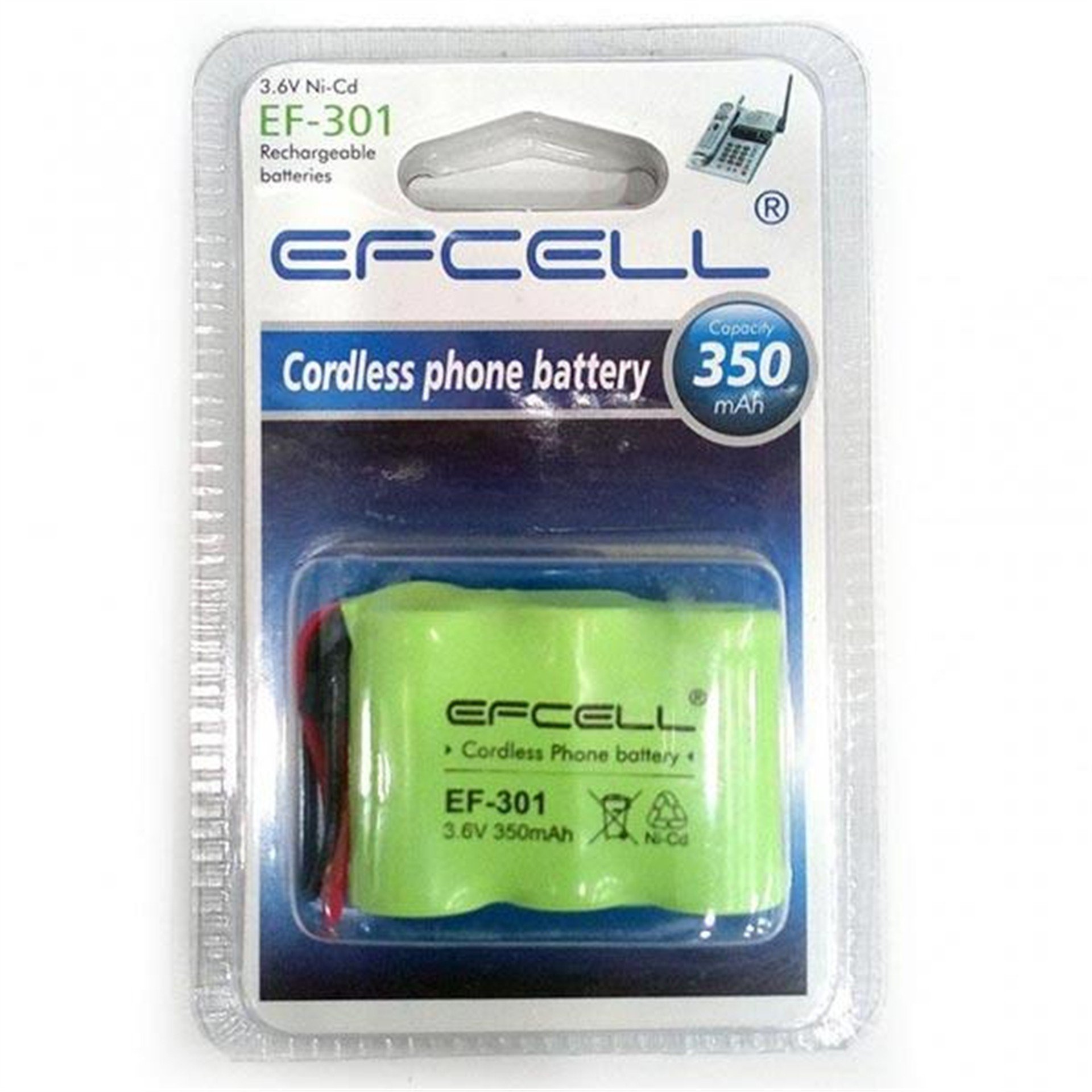 Efcell Efcell Ef-301 3.6 Volt 350 Mah Bristerli Telsiz Telefon Pili - Şarjlı Piller