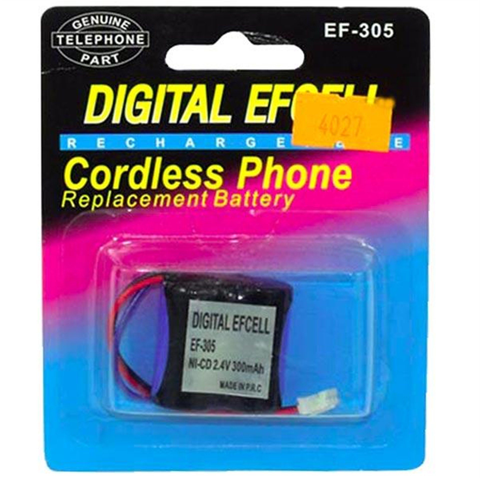 Efcell Efcell EF-305 2.4V Kısa 3 Kablolu 2’li Pil - Piller