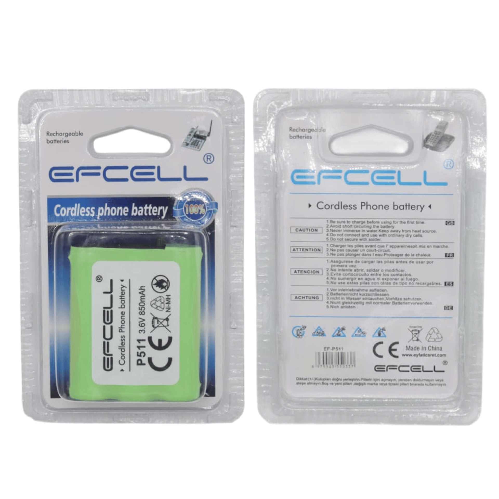 Efcell Efcell P511 3.6V 850 mAh Ni-MH Telsiz Telefon Bataryası - Telsiz Telefon Pilleri