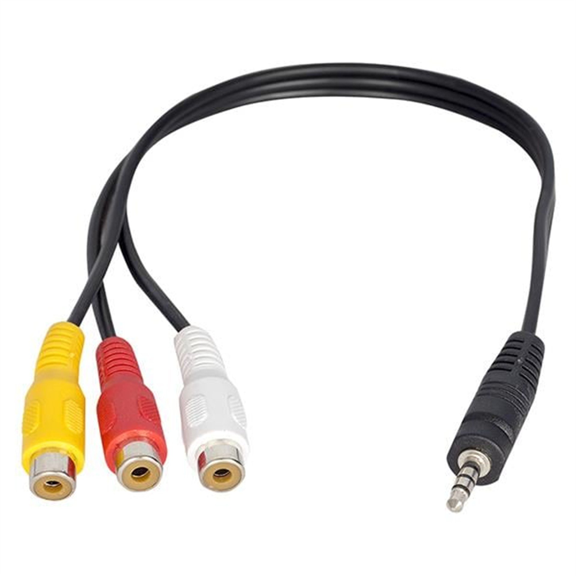 Elektromer Elektromer 3.5 Mm 4 Boğum Aux- 3Rca 30 Cm Dişi Kablo - RCA-Ses Kabloları