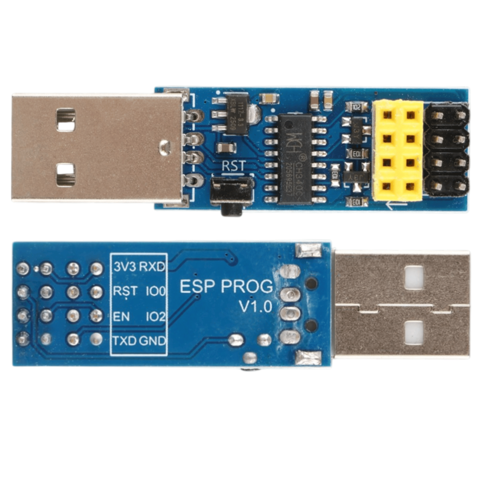 Oem ESP-01S ESP PROG USB Programlayıcı Modül CH340C Çip Otomatik Resetli v1.0 - Elektronik Modüller