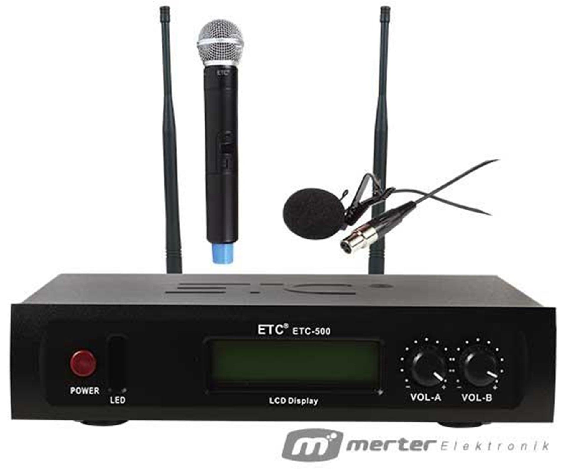 Etc Etc-500 Uhf 1El+1Yaka Kablosuz Telsiz Mikrofon - Kablosuz Mikrofonlar