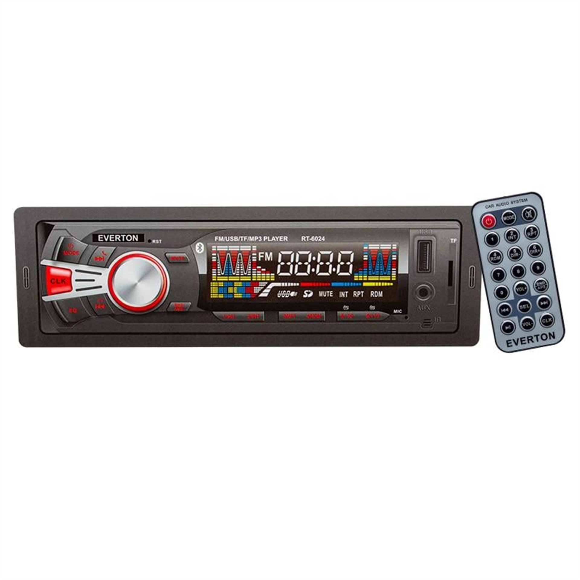 Everton Everton RT-6024 Bluetoothlu USB/TF/SD/FM/AUX/BT MP3 Çalarlı Mekaniksiz Oto Teyp - Oto Teyp