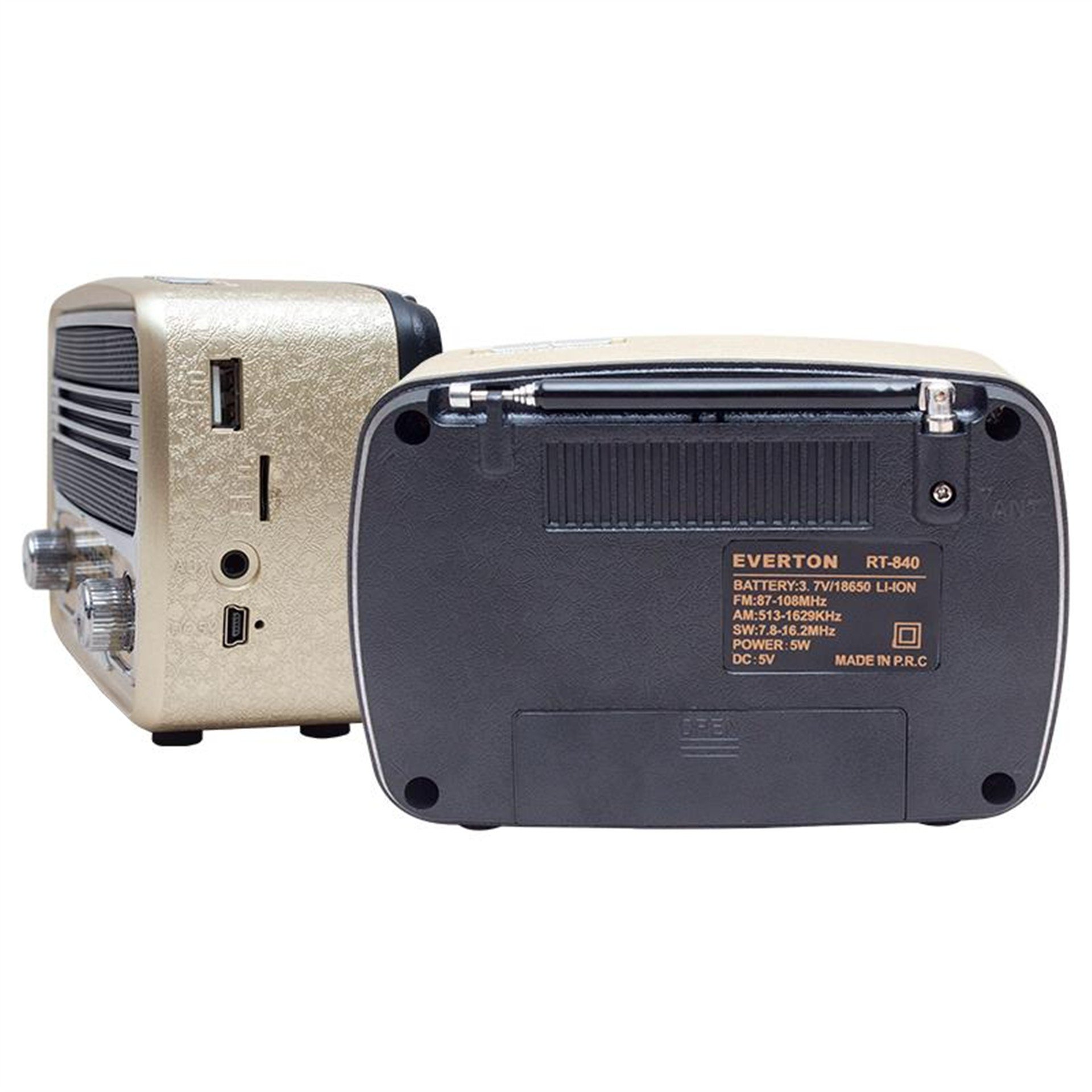 Everton Everton RT-840 USB/TF/FM/Bluetooth Destekli Nostaljik Radyo - Taşınabilir Radyo