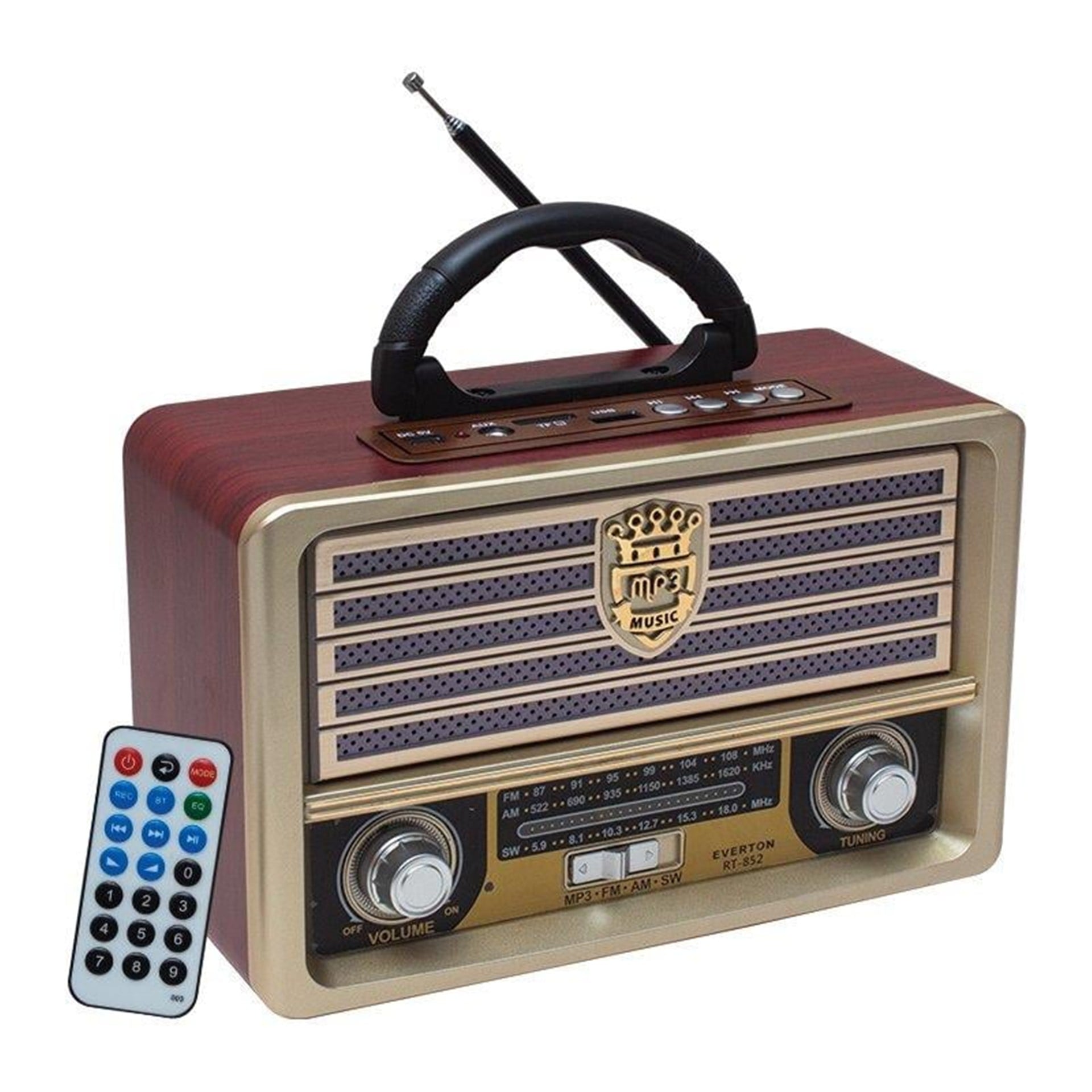 Everton Everton  RT-852 Bluetoothlu Müzik Kutulu Nostaljik Radyo Usb  Mp3 Player - Taşınabilir Radyo