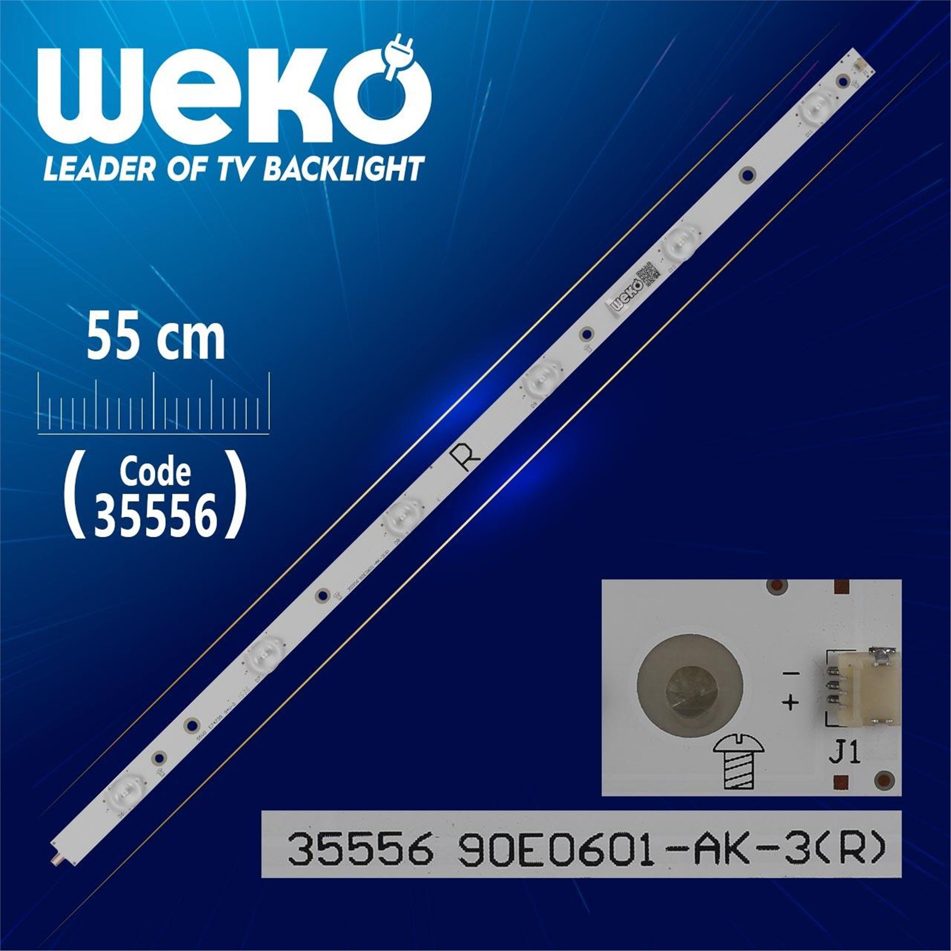 Weko EVT LBM490E0601-AK-3(R) - 6 LEDLİ - 55 CM (WK-440) Tv Led Bar - Tv Led Bar