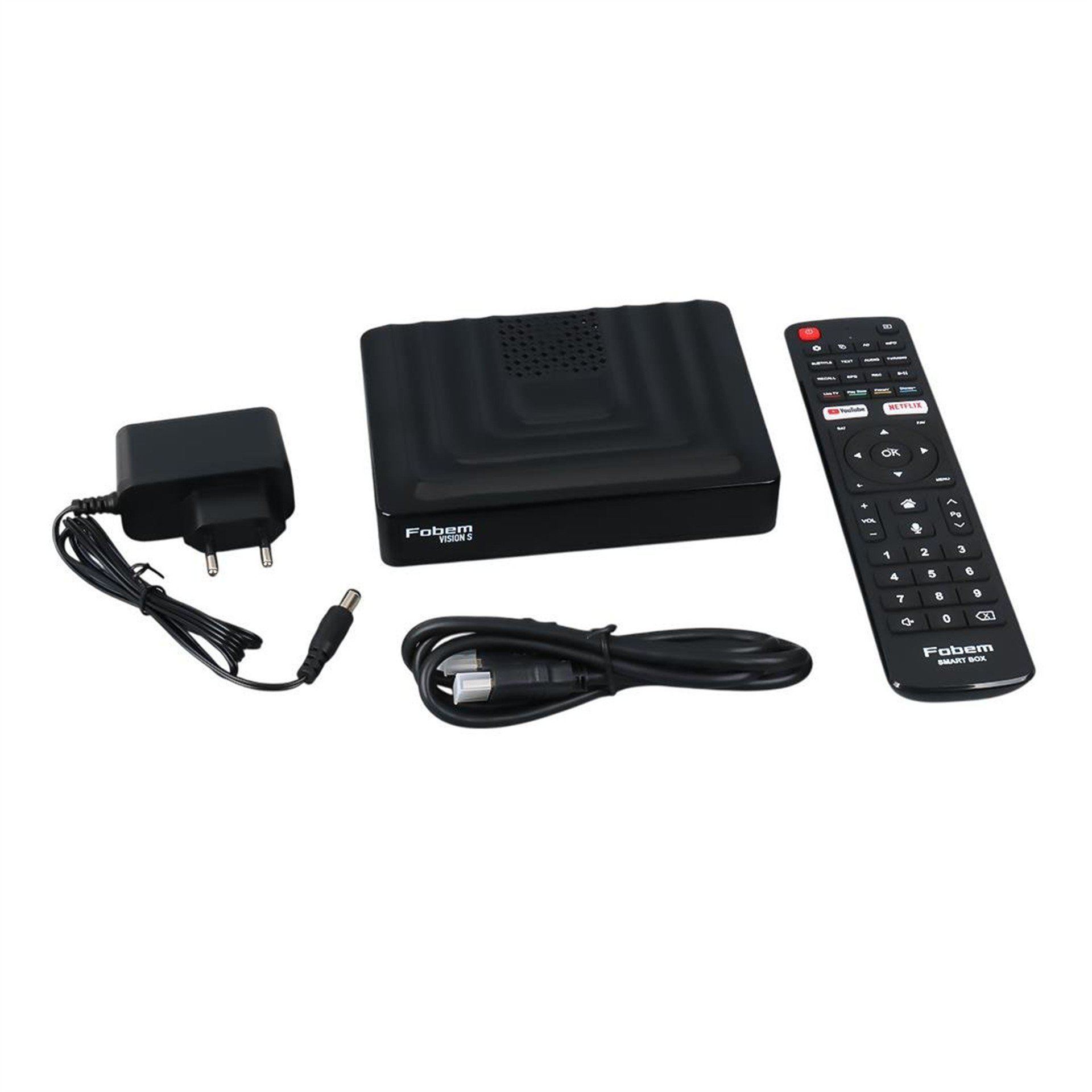 Fobem Fobem Vision S Hibrit Ses Komutlu Uydu Alıcılı Android 14 TV Box 4GB Ram 32GB Hafıza 1.5Ghz (Tunerli) - Wifi Uydu Alıcısı