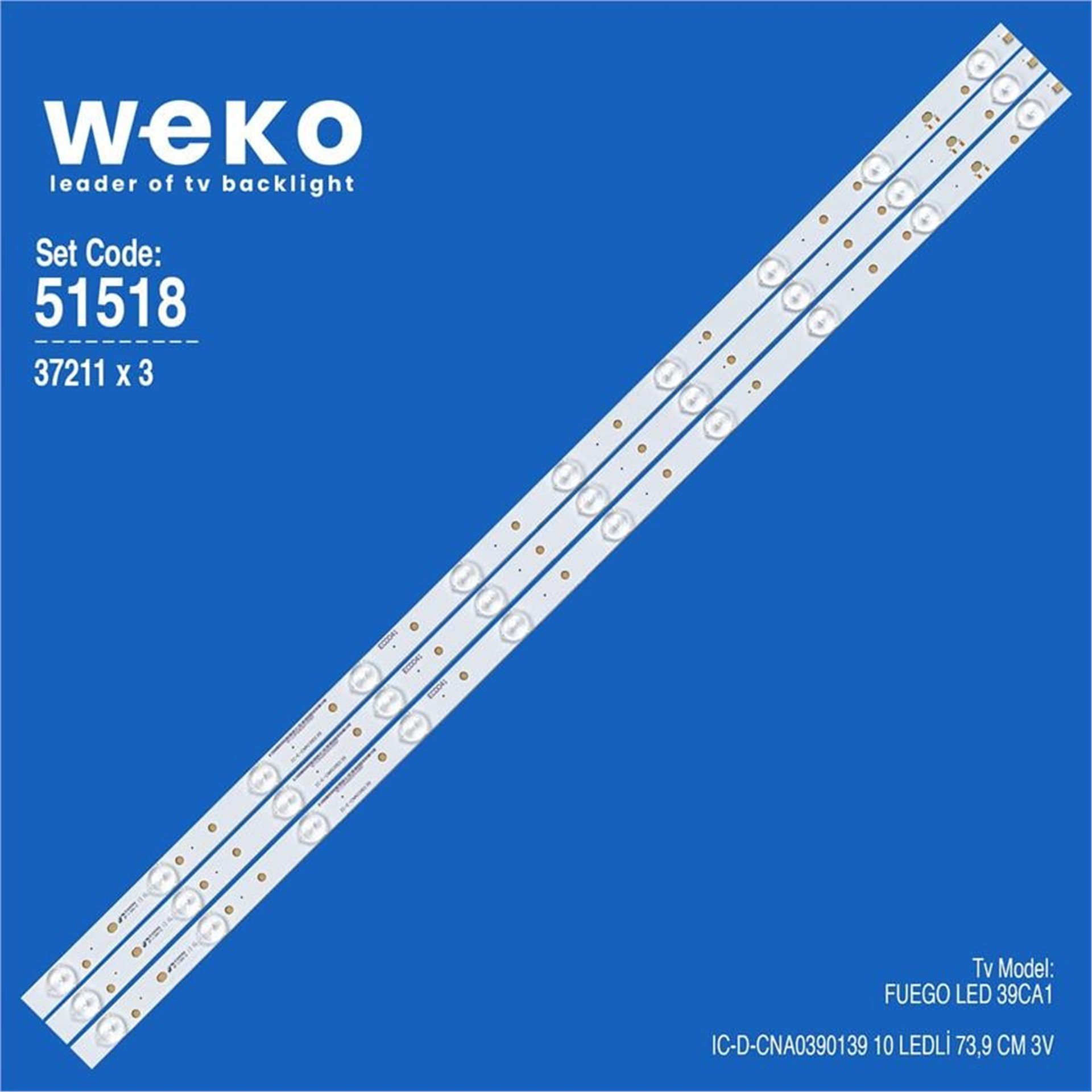 Weko Fuego 39CA1 39'' 3 Adet Tv Led Bar - Fuego Led Bar