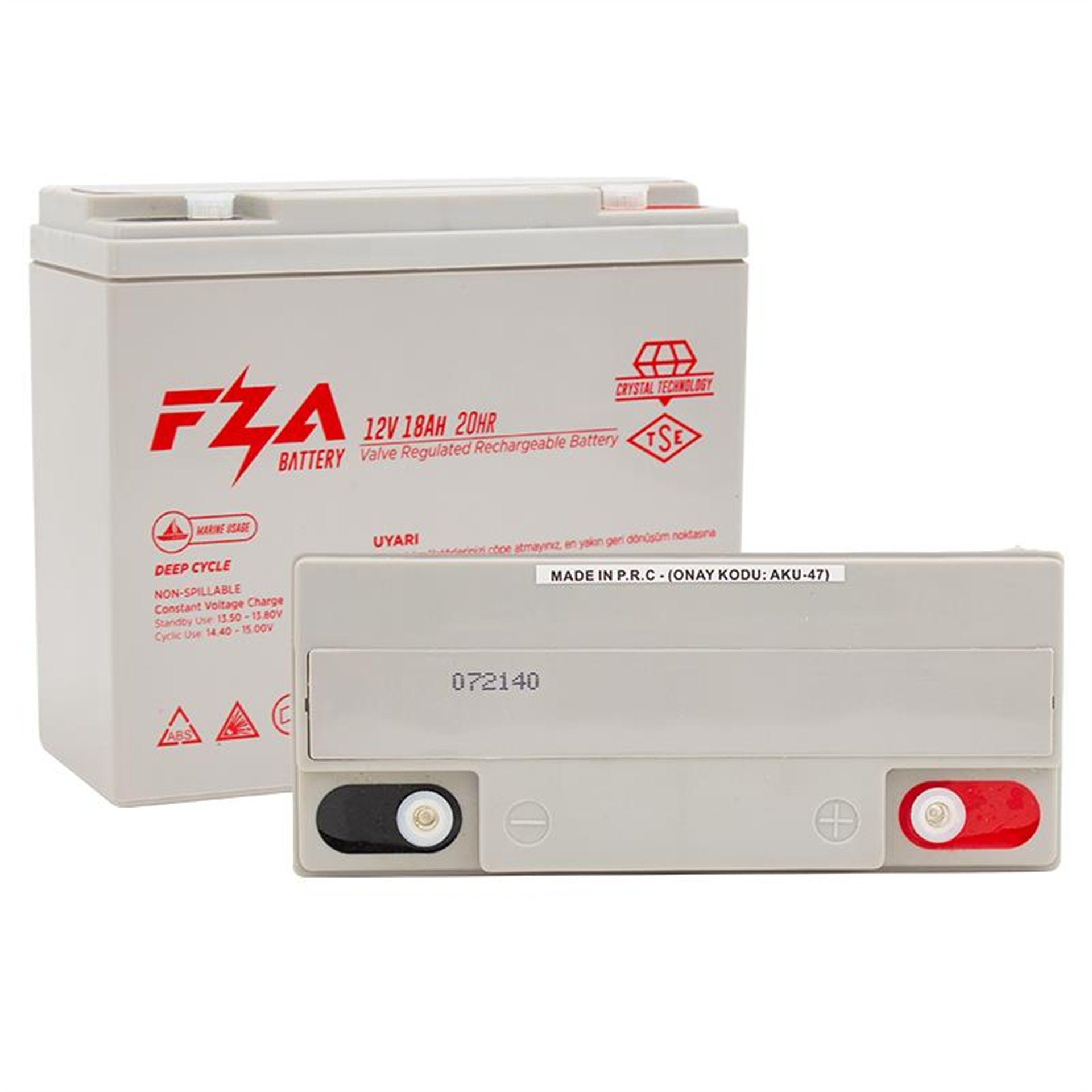 FZA FZA 12 Volt 18 Amper Akü (181 x 77 x 167 Mm) - Kuru Akü