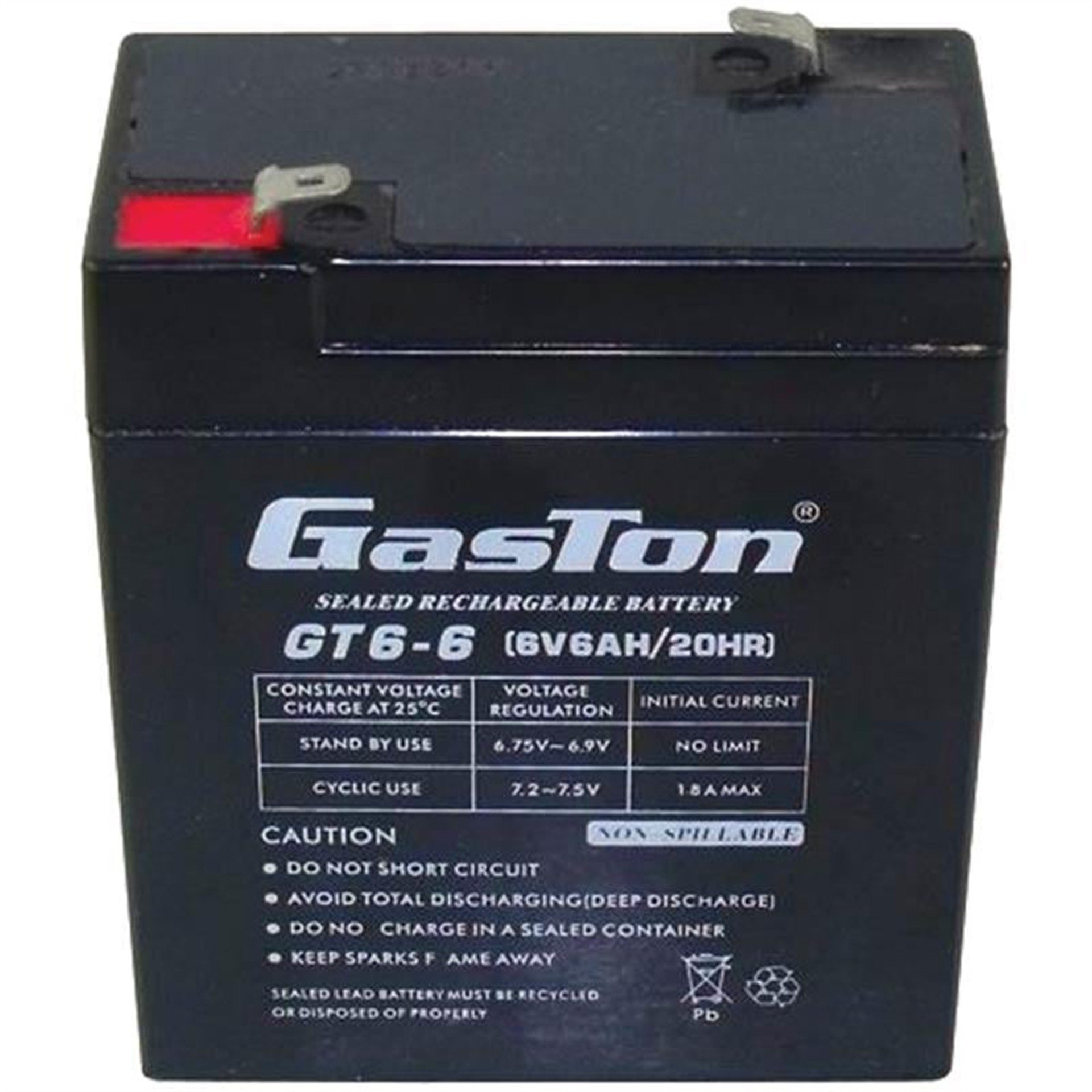 Gaston Gaston 6V 6AH Dik Akü - Kuru Akü