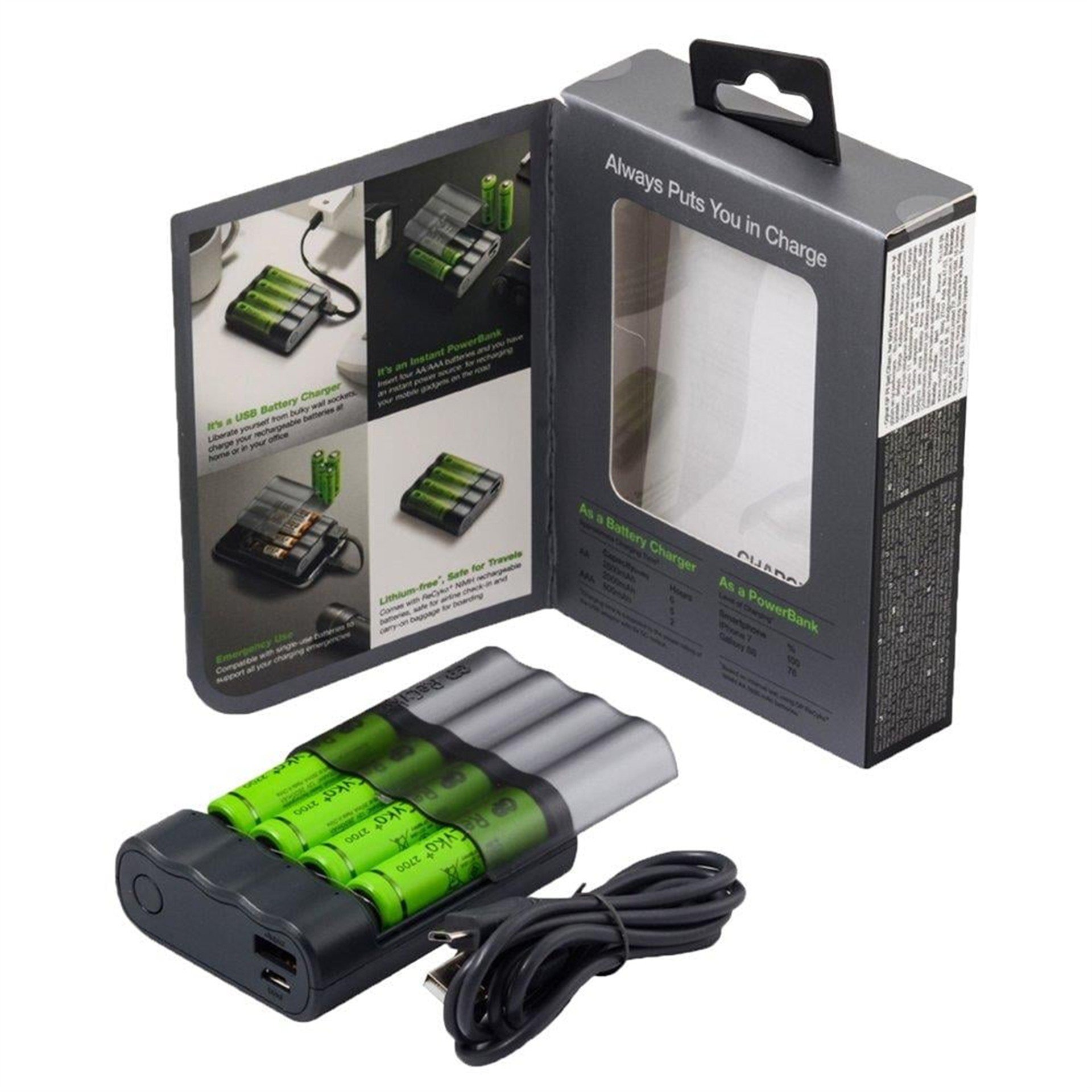 Powermaster GP X411 AA - AAA NI-MH Pil Şarj Cihazı 4 x 2700 AA Pil Hediyeli Pil Şarj Cihazı - Pil Şarj Cihazları