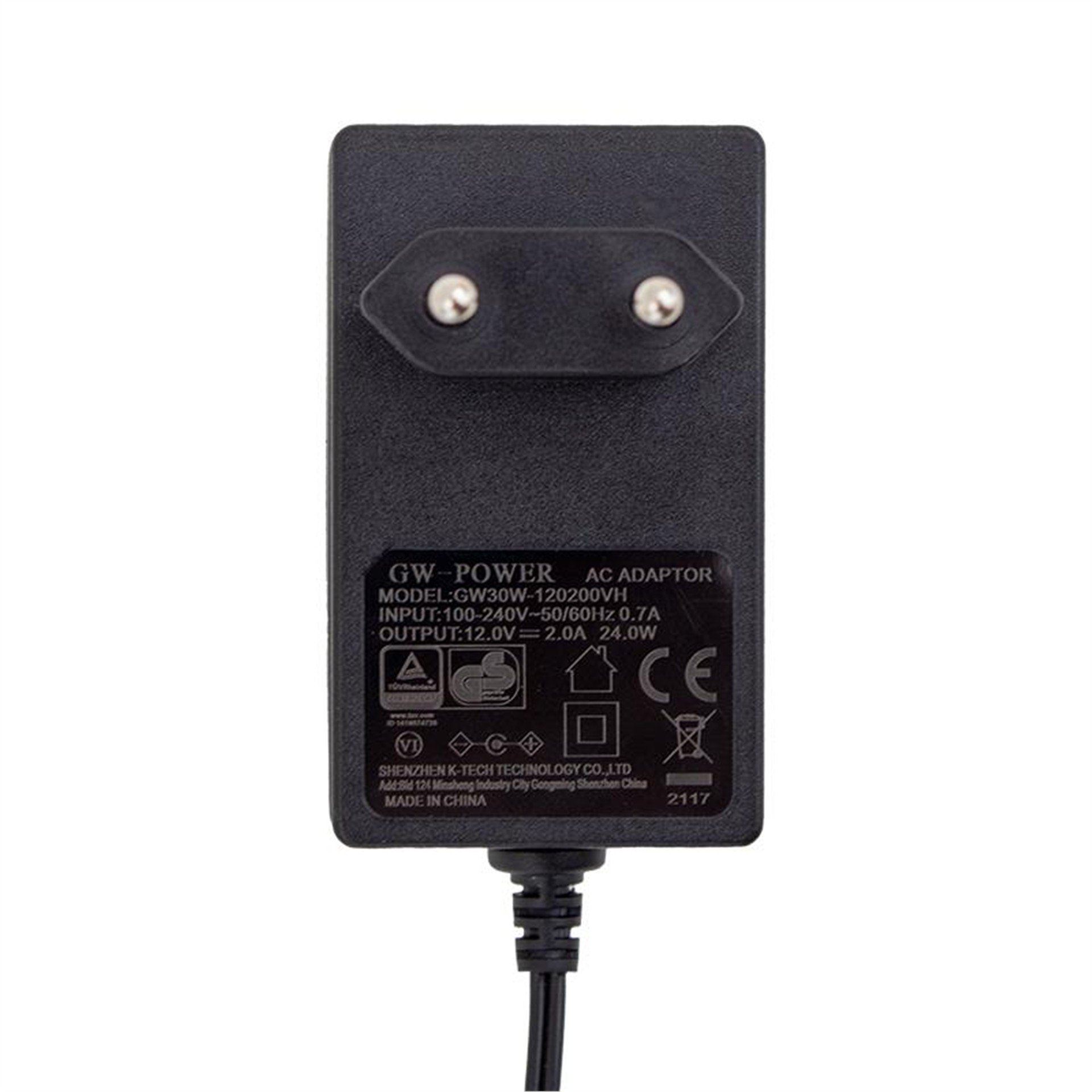 GW-Power GW-Power 12 Volt 2 Amper Plastik Kasa Priz Tipi Adaptör 5.5*2.5 Uç - Adaptörler
