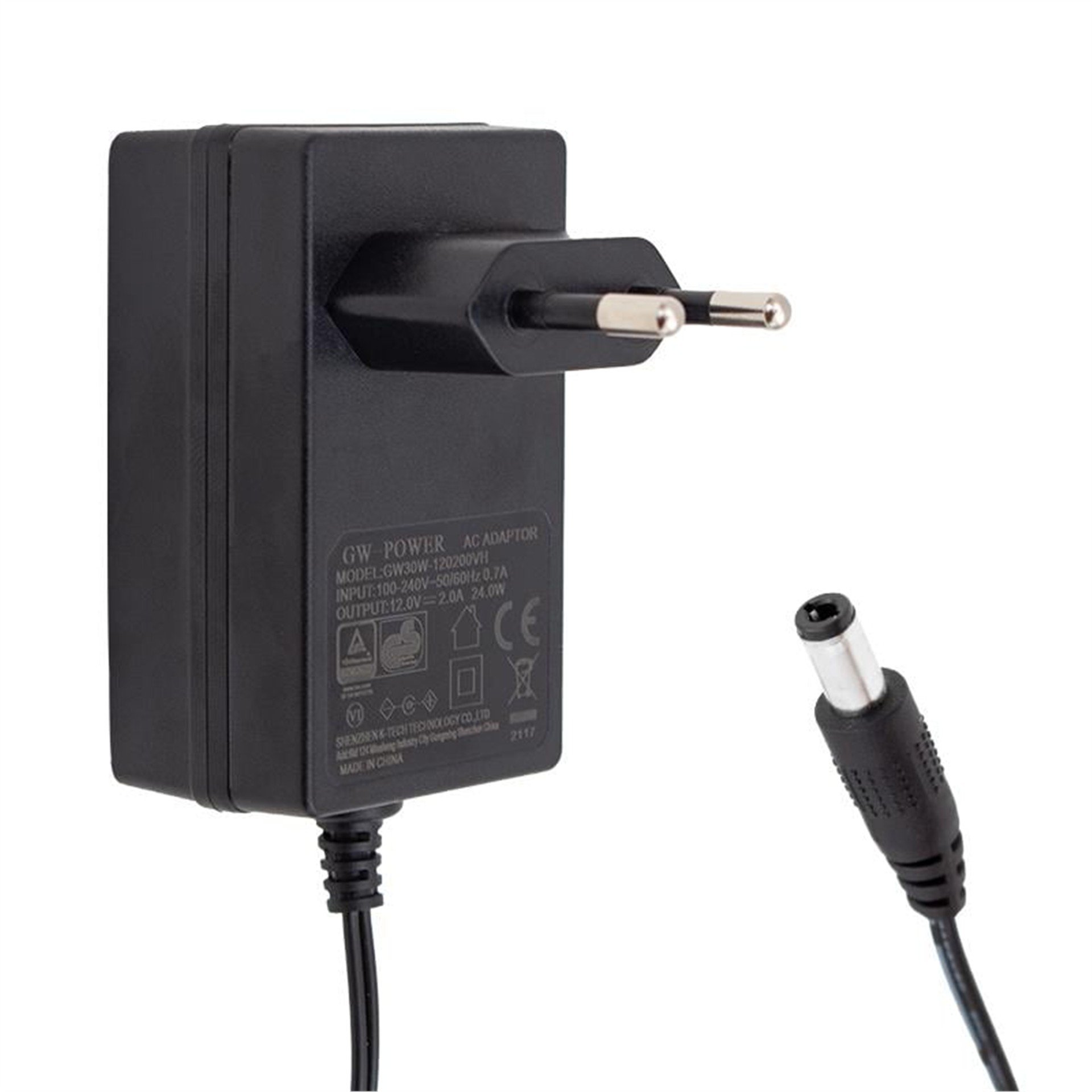 GW-Power GW-Power 12 Volt 2 Amper Plastik Kasa Priz Tipi Adaptör 5.5*2.5 Uç - Adaptörler
